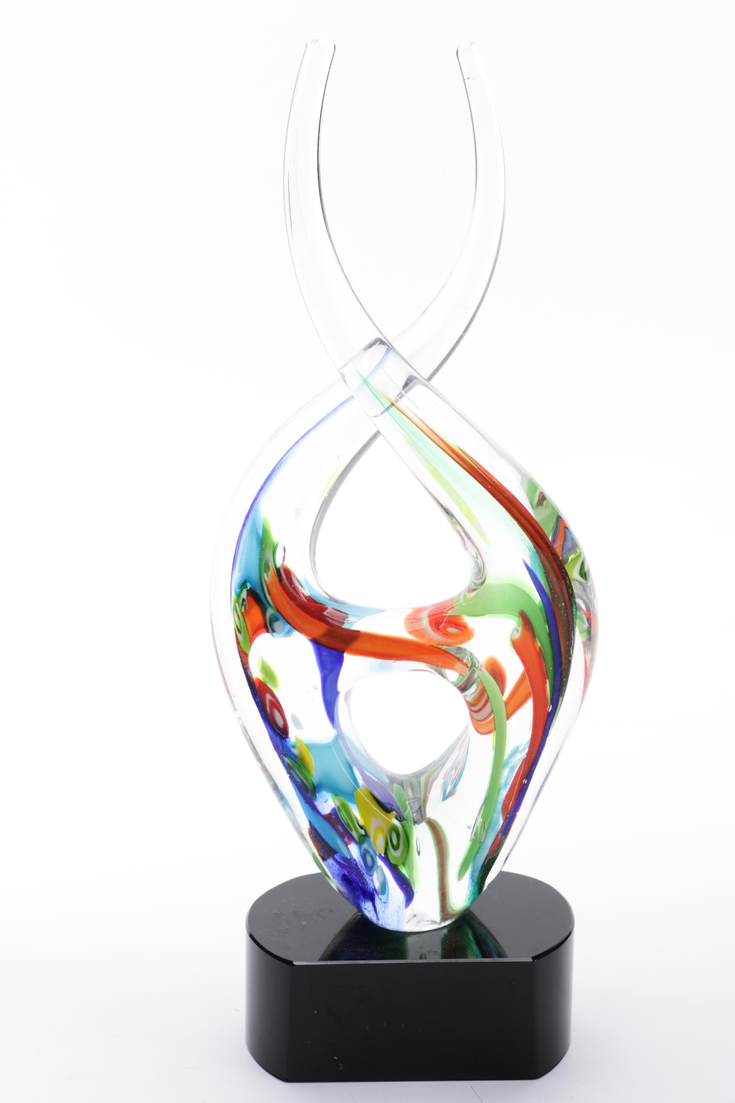 Abstract Glass Sculptures, Late 20th Century