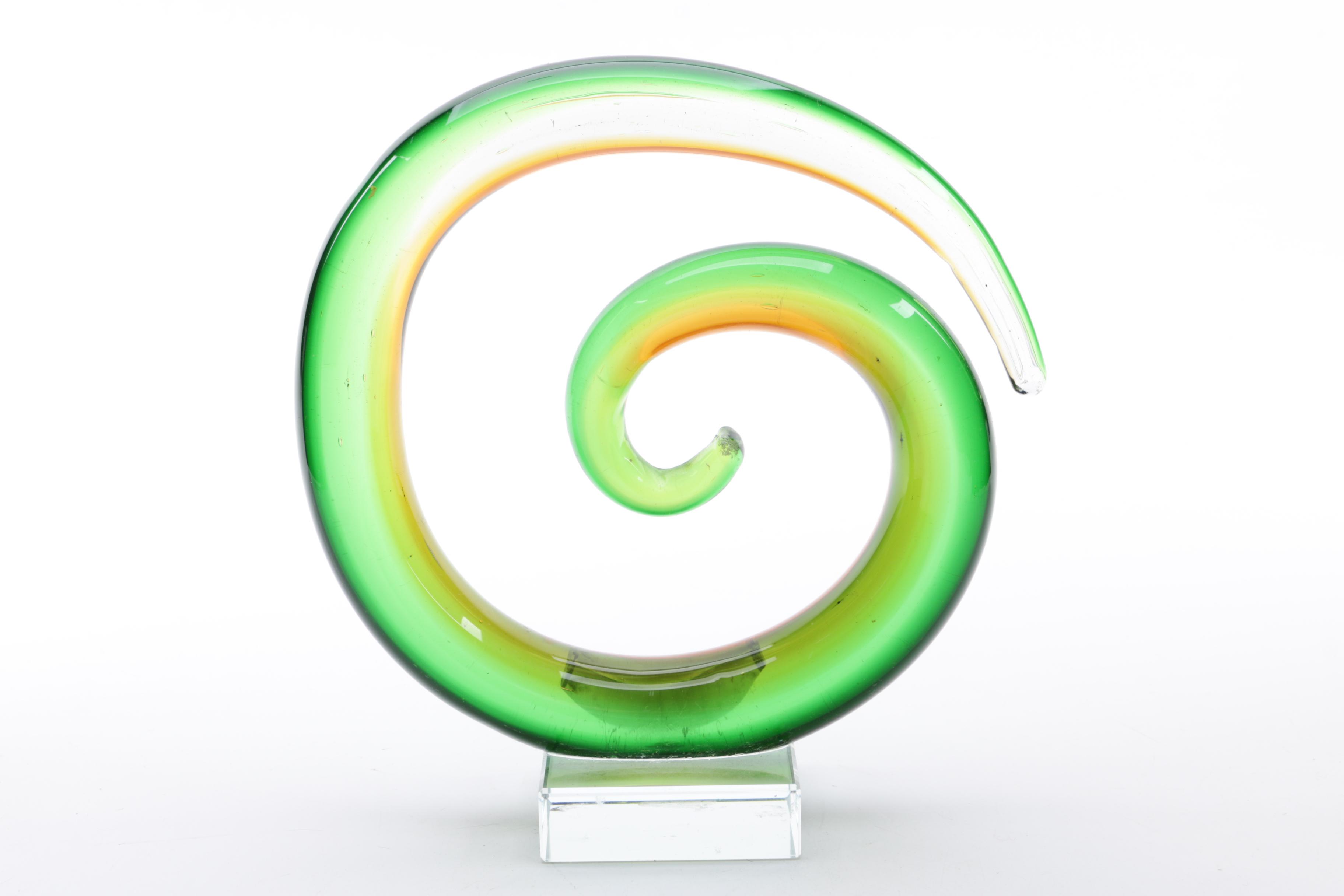 Abstract Glass Sculptures, Late 20th Century