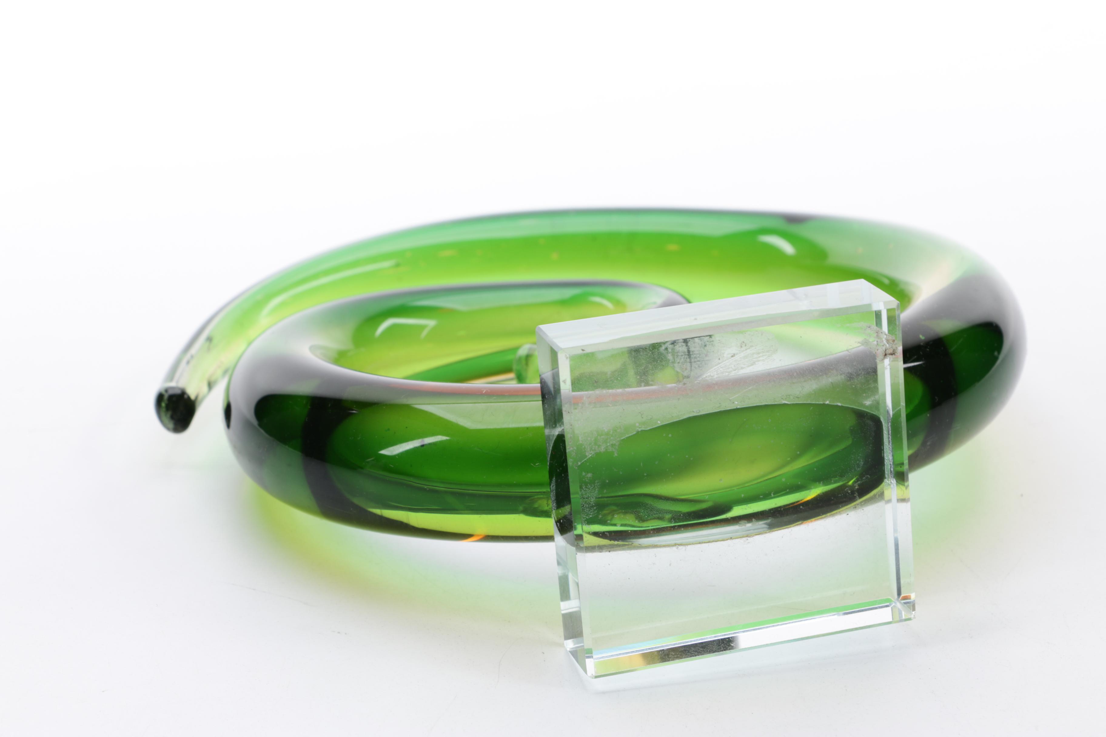 Abstract Glass Sculptures, Late 20th Century