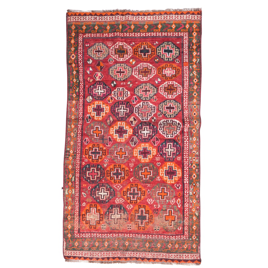 Hand-Knotted Persian Qashqai Wool Long Rug