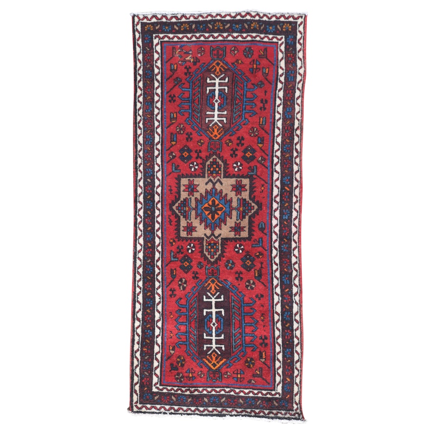 Hand-Knotted Persian Lamberan Wool Runner