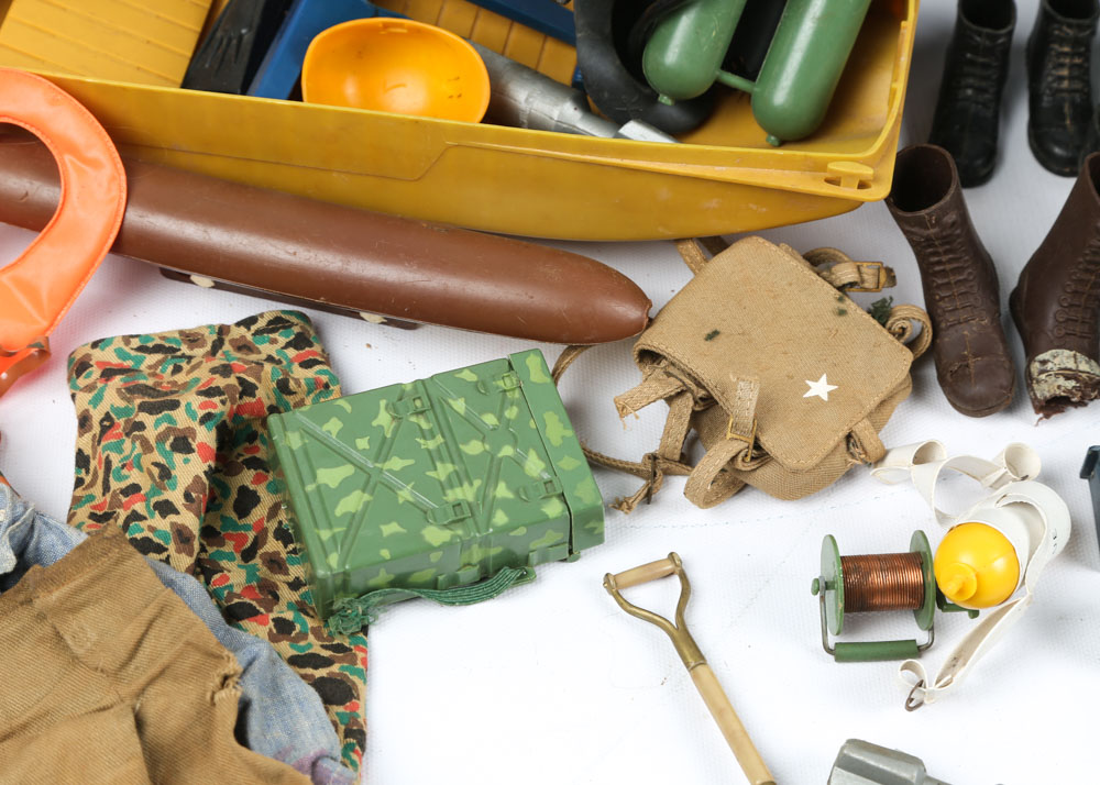 Vintage G.I. Joe Action Figure with Jeep and Accessories