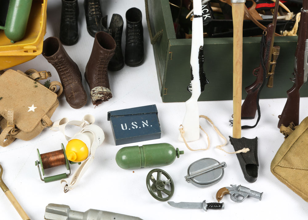 Vintage G.I. Joe Action Figure with Jeep and Accessories