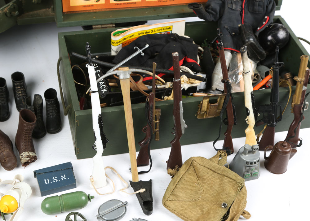 Vintage G.I. Joe Action Figure with Jeep and Accessories