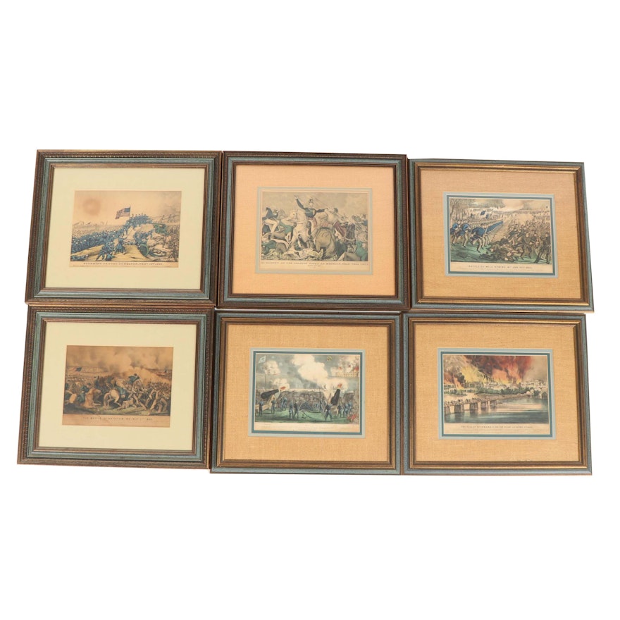 Currier & Ives Colored Lithographs of Civil War Battles