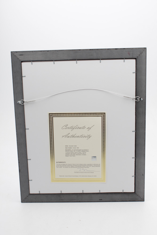 Alexander Calder 1968 Lithograph for "Derriere Le Miroir"