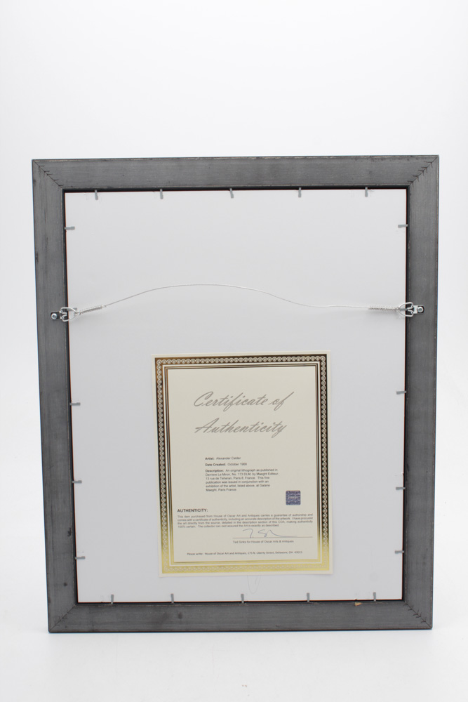 Alexander Calder 1968 Color Lithograph from "Derrière Le Miroir"