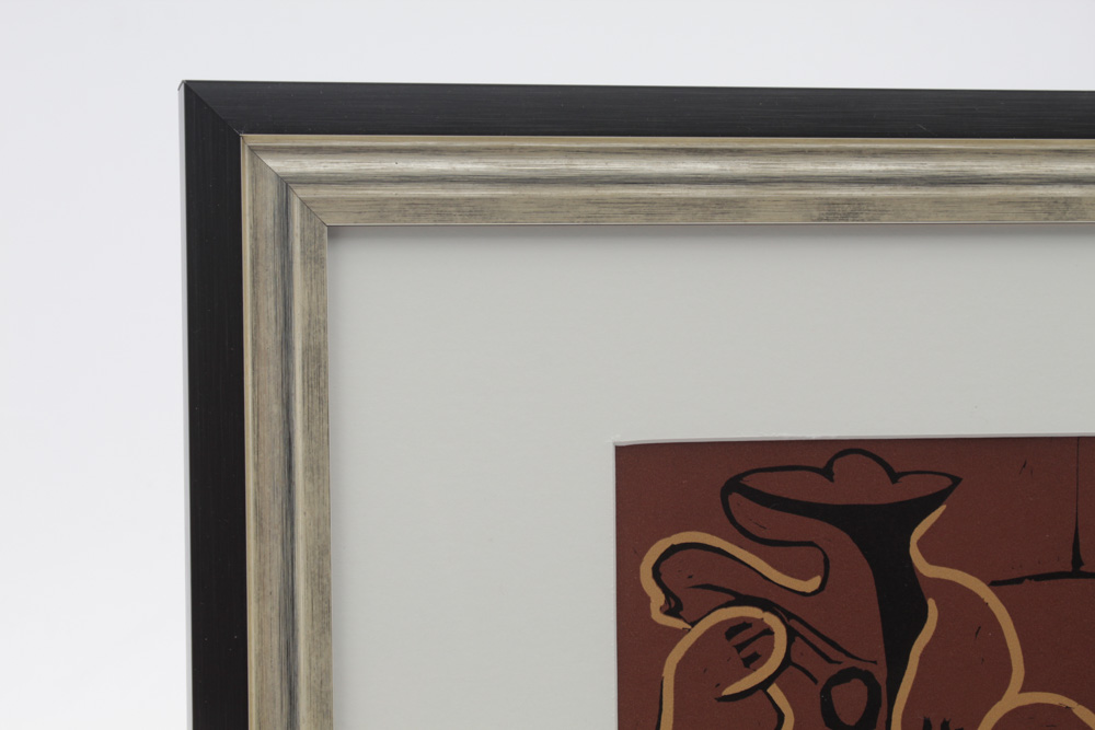 Pablo Picasso 1962 Color Linoleum Cut "Guitar Player and Seated Woman"