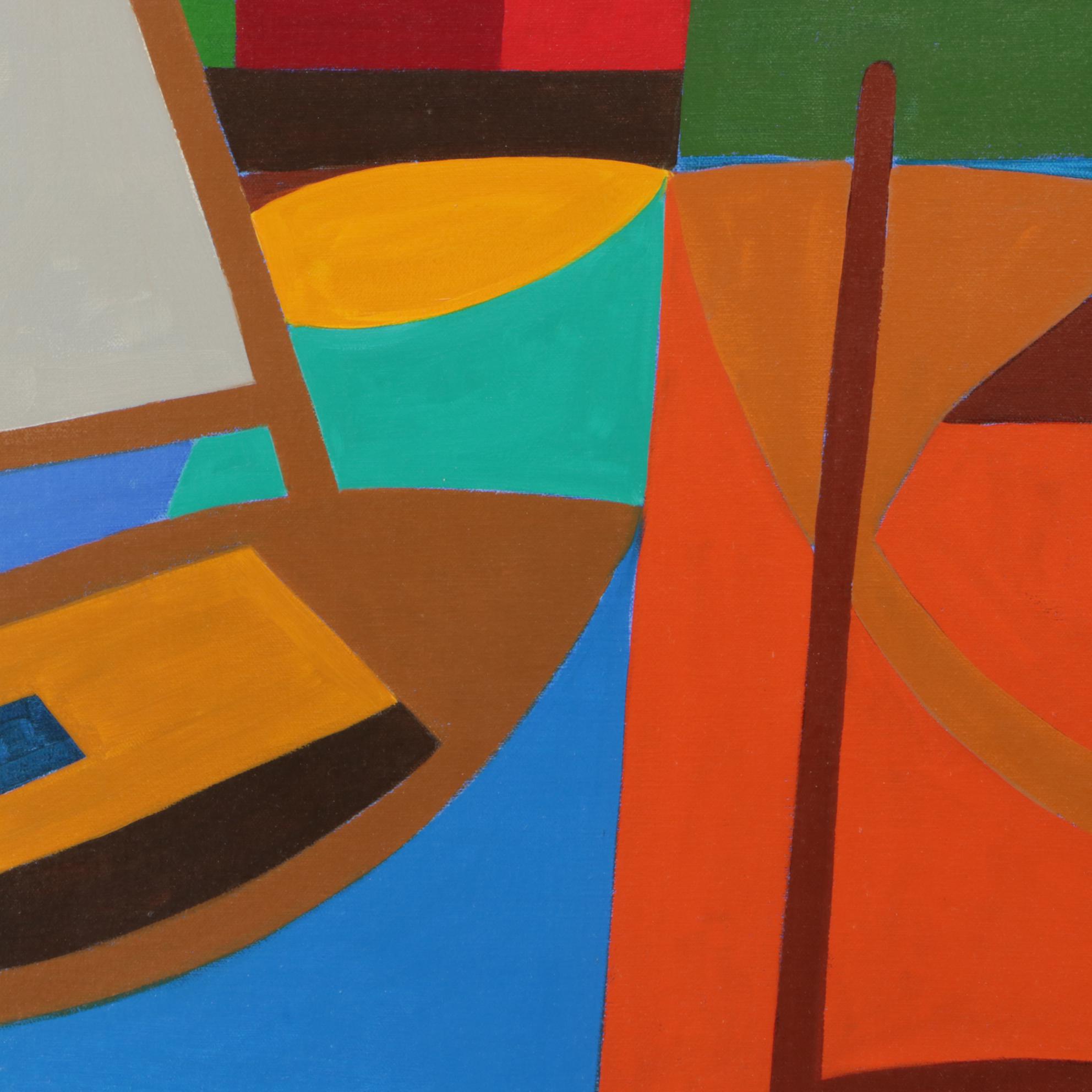 George Anderson Contemporary Abstract Painting "Rockport Harbor"