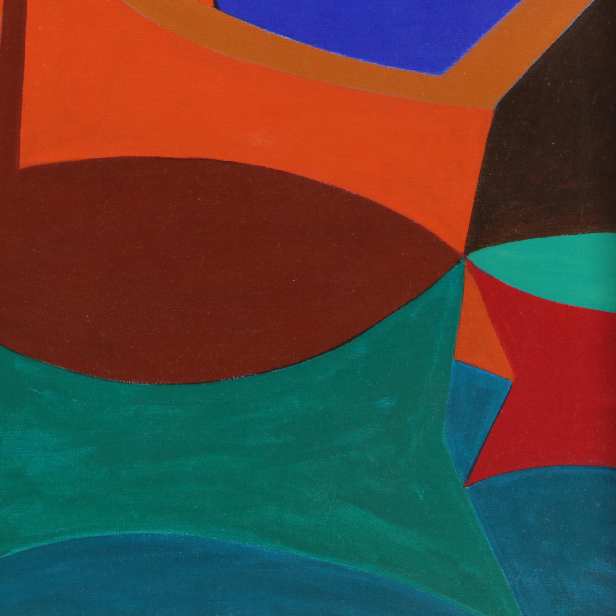 George Anderson Contemporary Abstract Painting "Rockport Harbor"