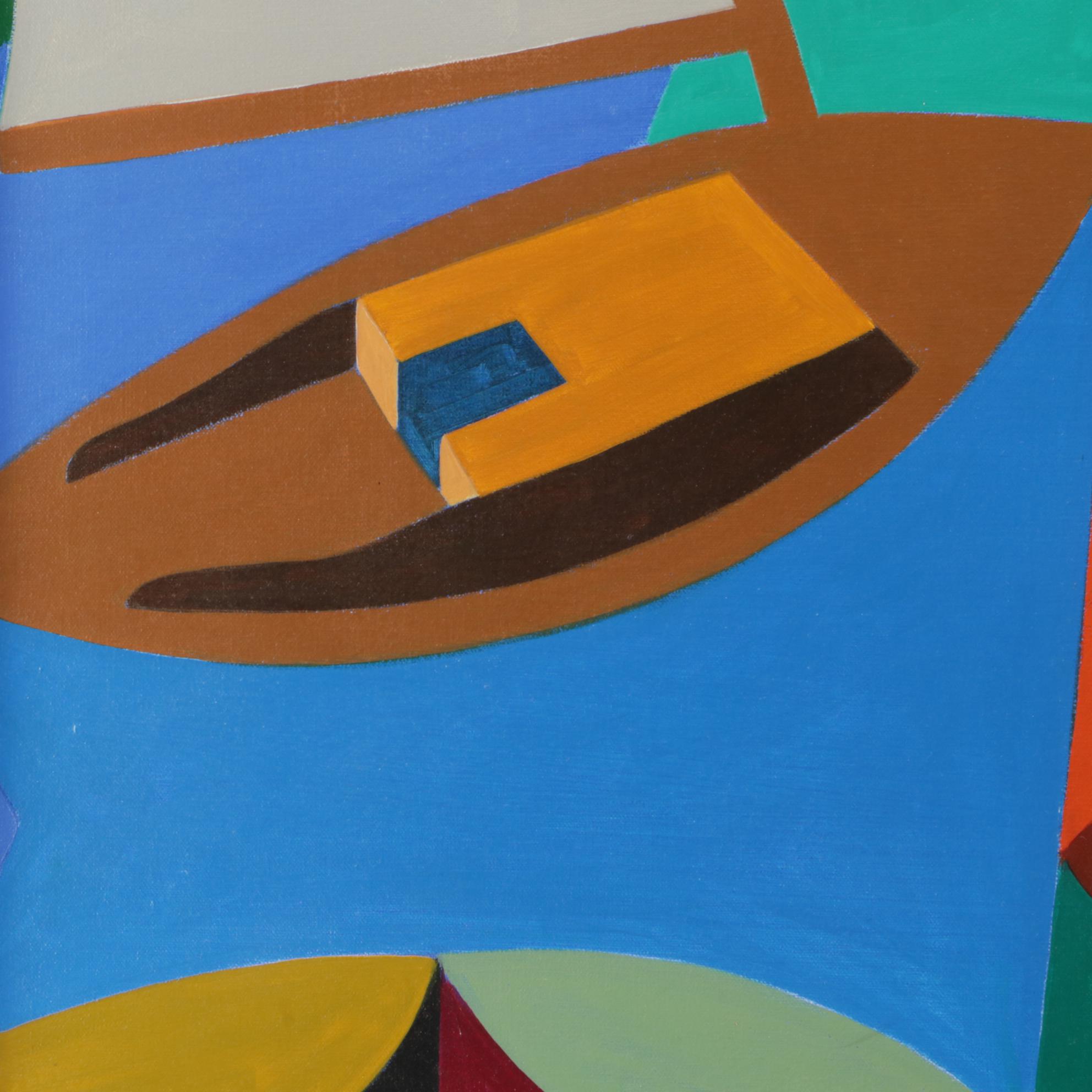 George Anderson Contemporary Abstract Painting "Rockport Harbor"