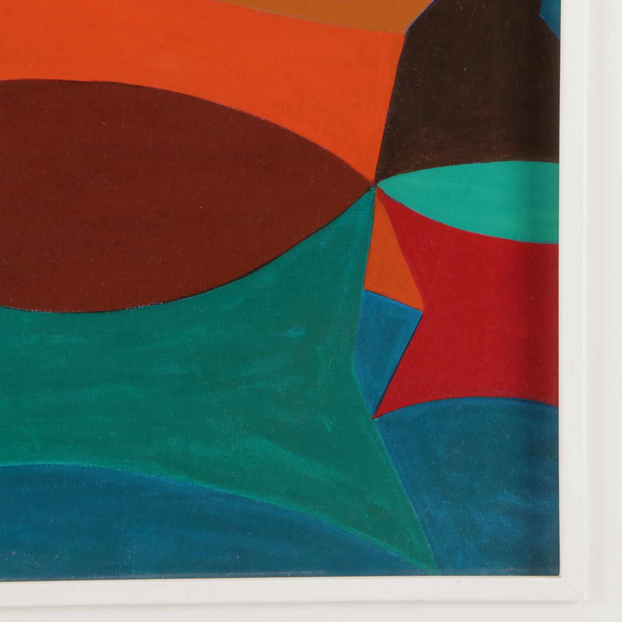 George Anderson Contemporary Abstract Painting "Rockport Harbor"