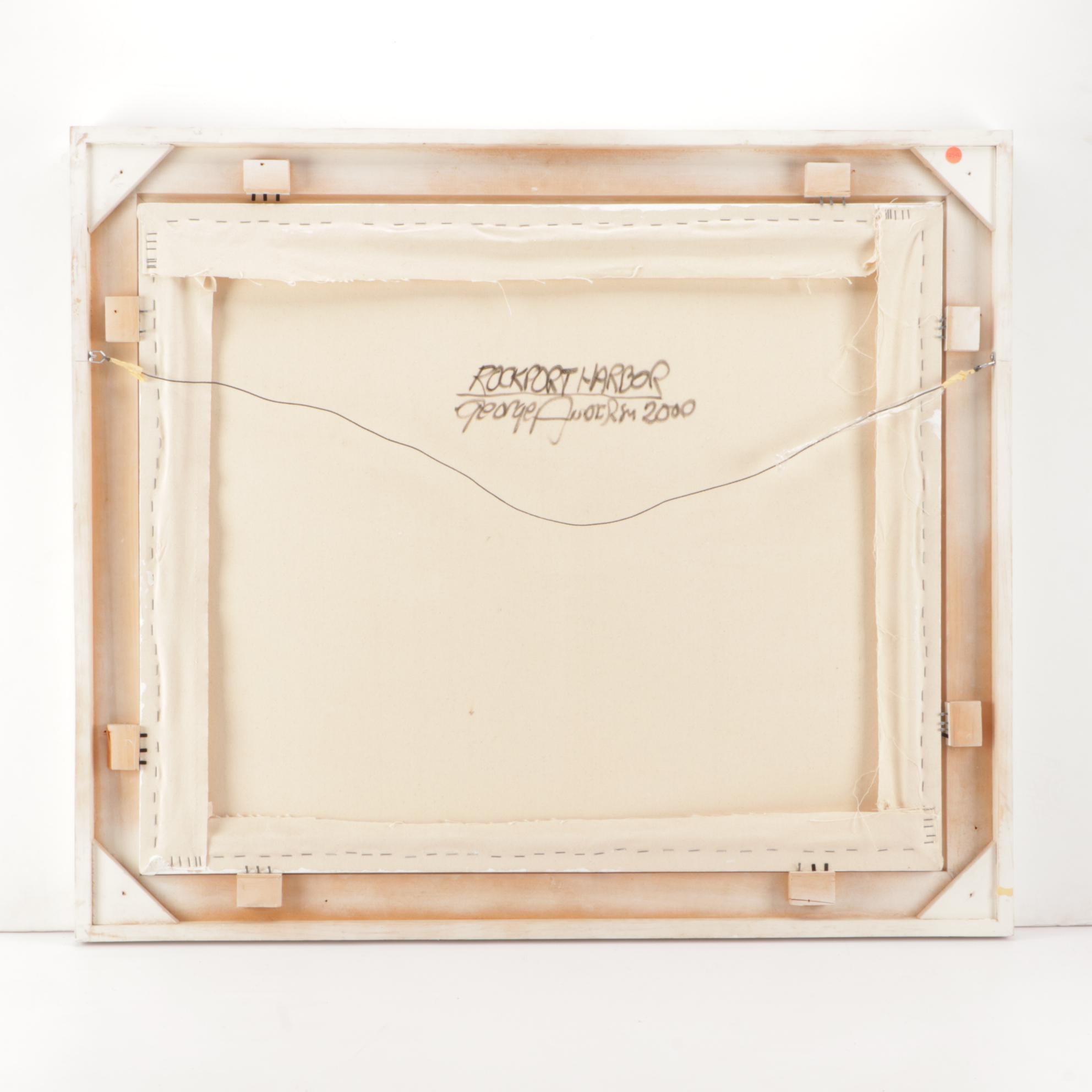 George Anderson Contemporary Abstract Painting "Rockport Harbor"