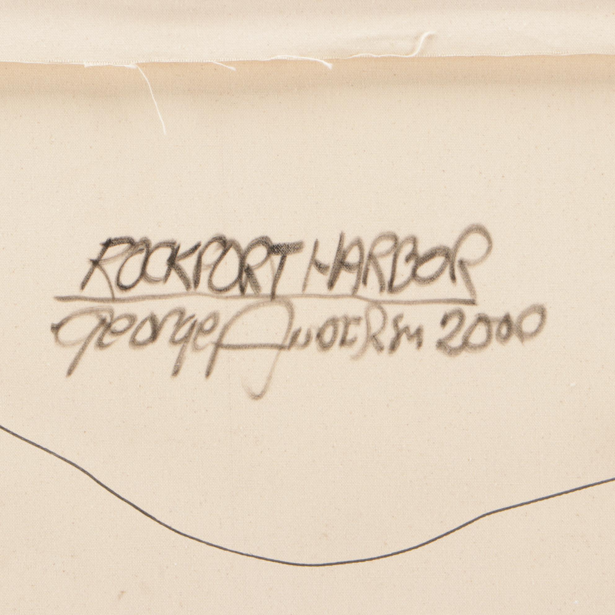 George Anderson Contemporary Abstract Painting "Rockport Harbor"