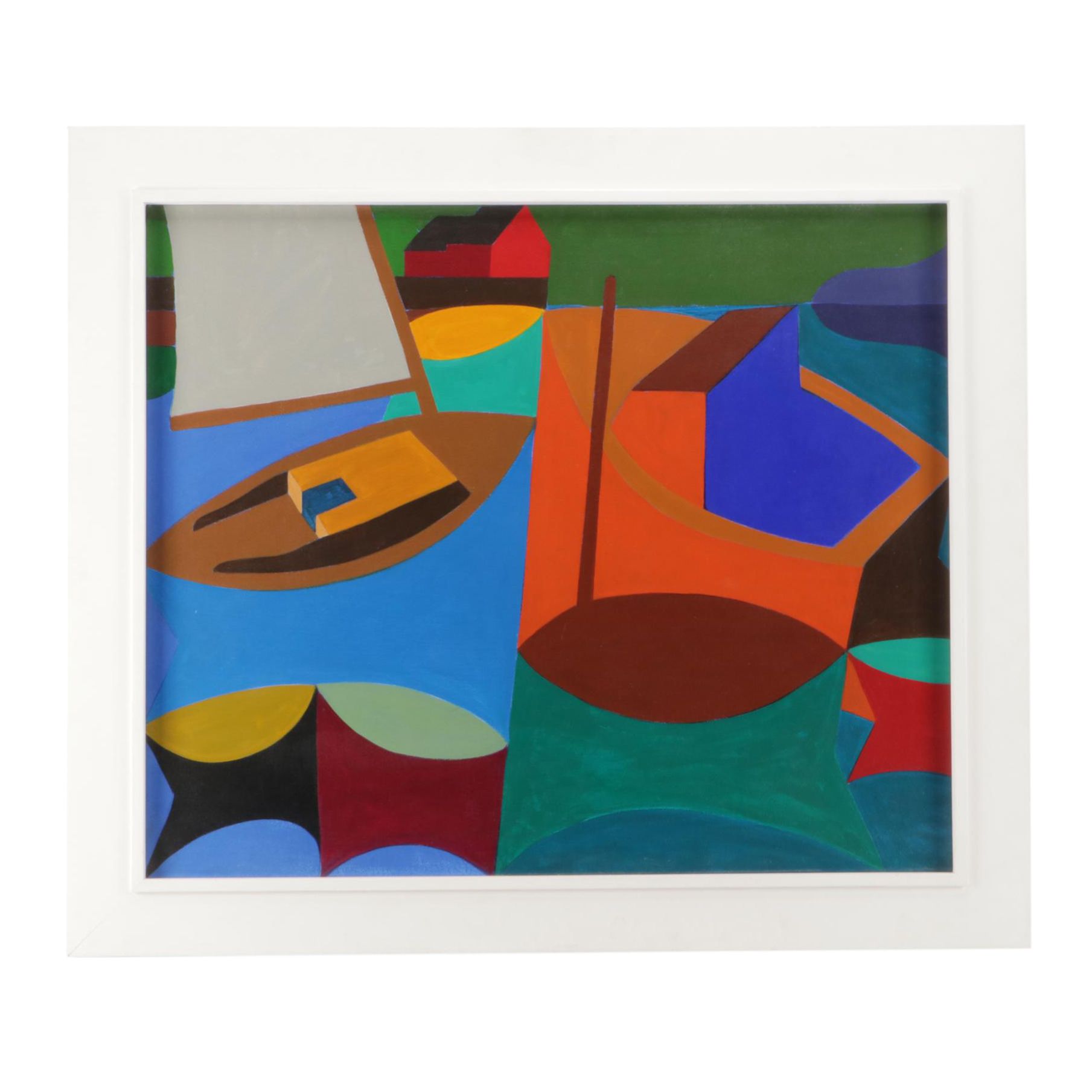 George Anderson Contemporary Abstract Painting "Rockport Harbor"