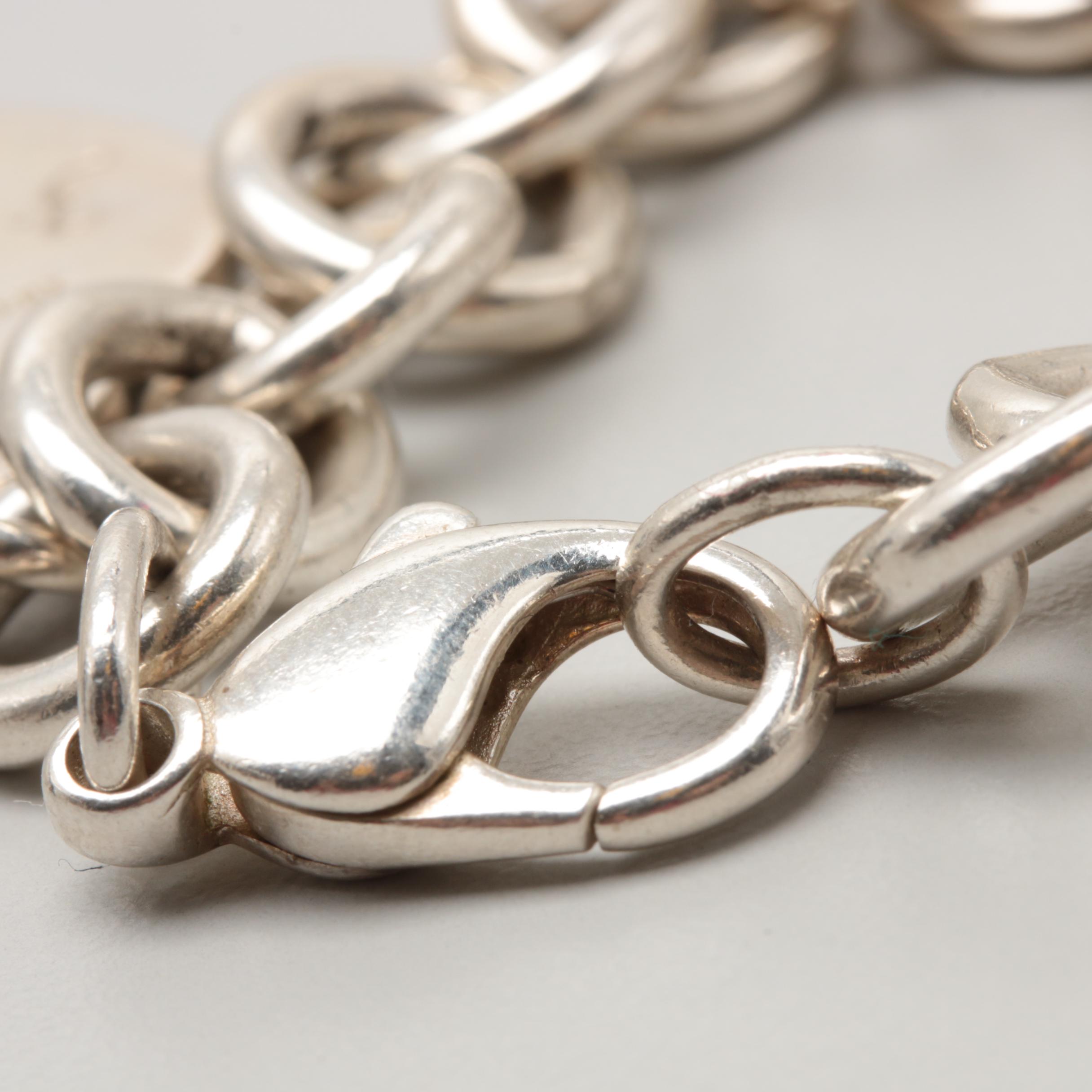 Tiffany & Co. Sterling Silver Heart Charm Bracelet
