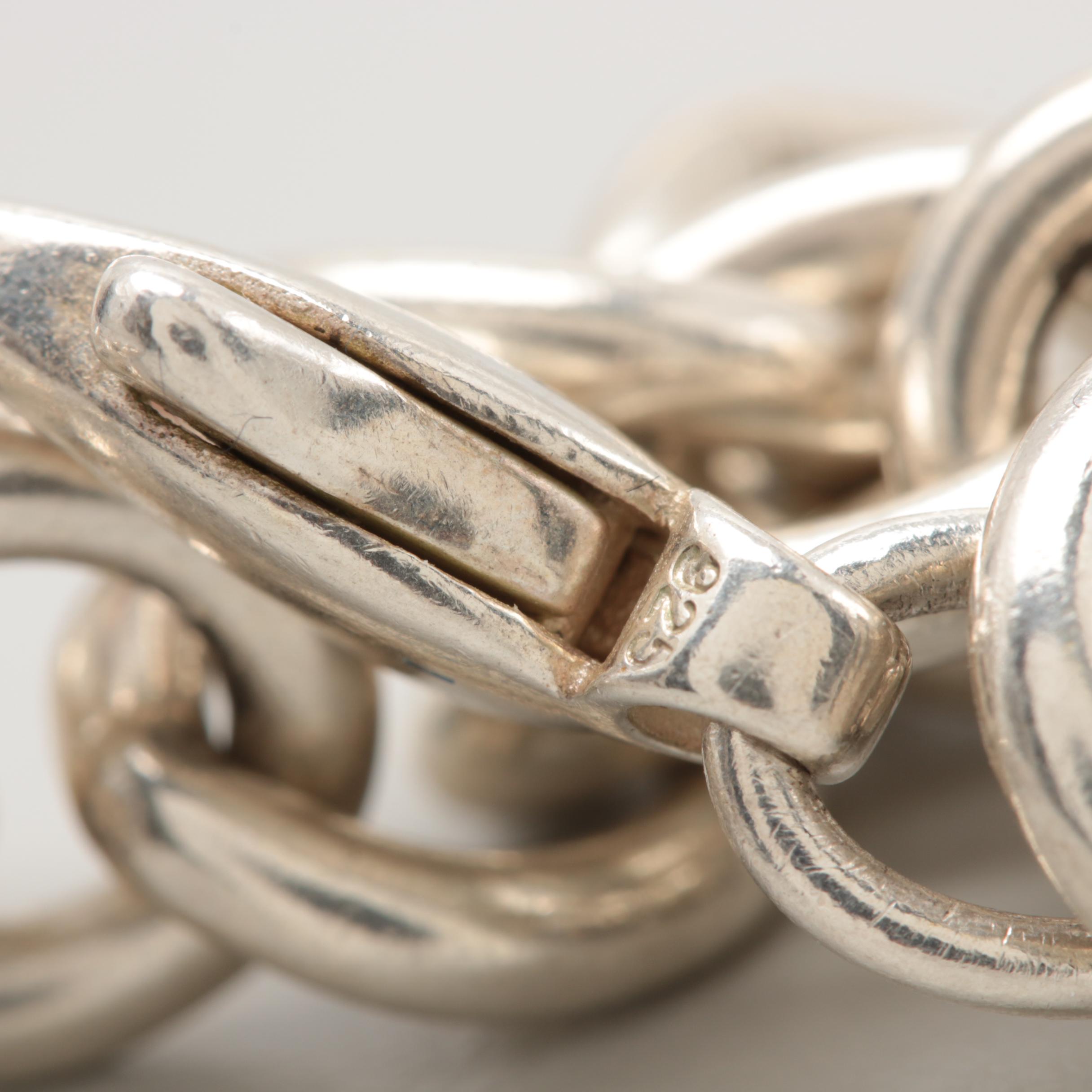 Tiffany & Co. Sterling Silver Heart Charm Bracelet