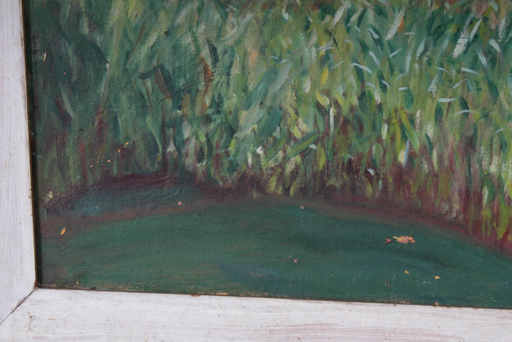 H.E. Frey Landscape Painting in Oil on Canvas