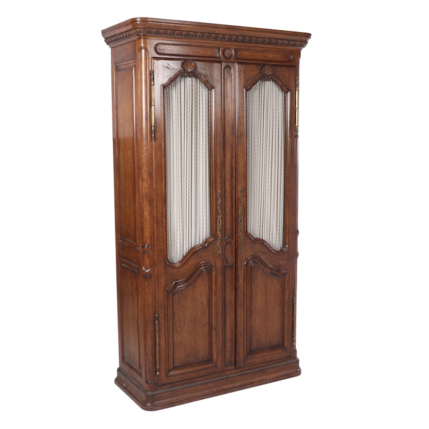 Auffray & Co. French Provincial Style Walnut Stained Armoire, Late 20th Century