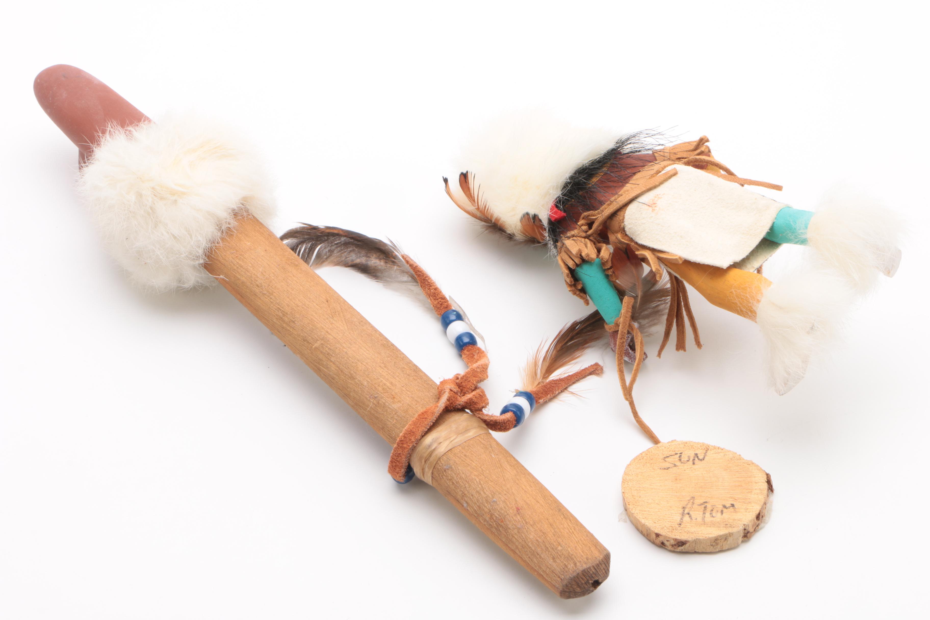 Signed Kachina Dancer Dolls including Tawa, Kwahu, and Koyemsi