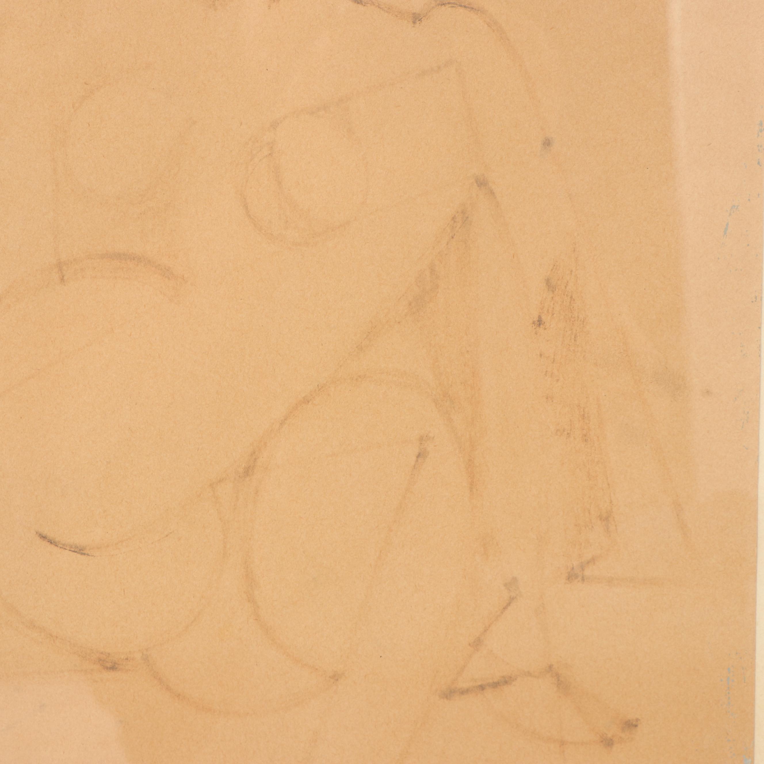 Renato Guttuso Watercolor of Seated Nude