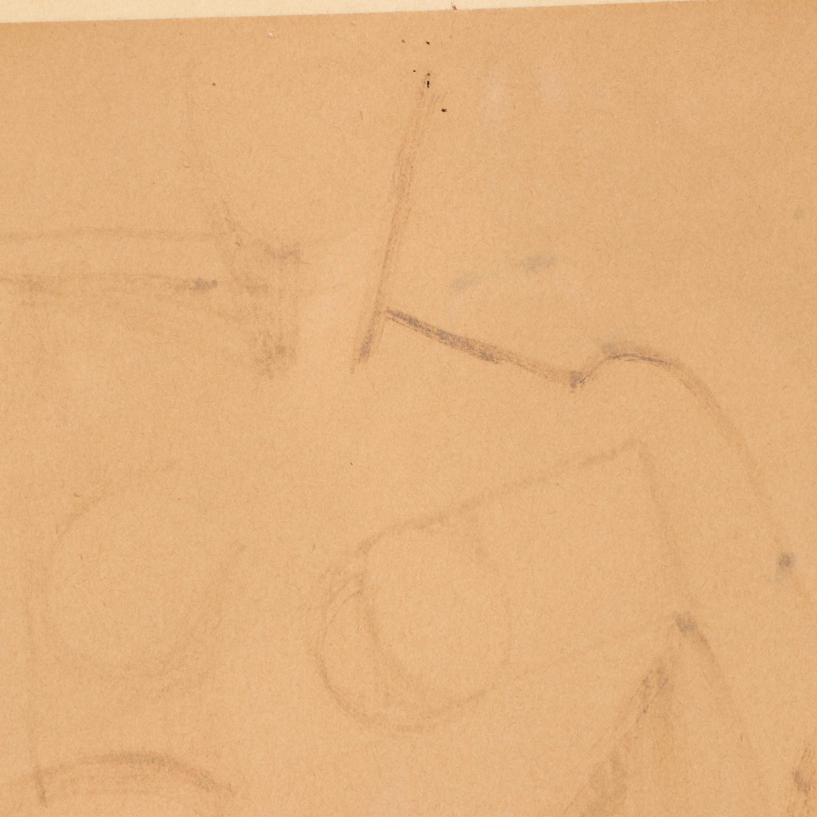 Renato Guttuso Watercolor of Seated Nude