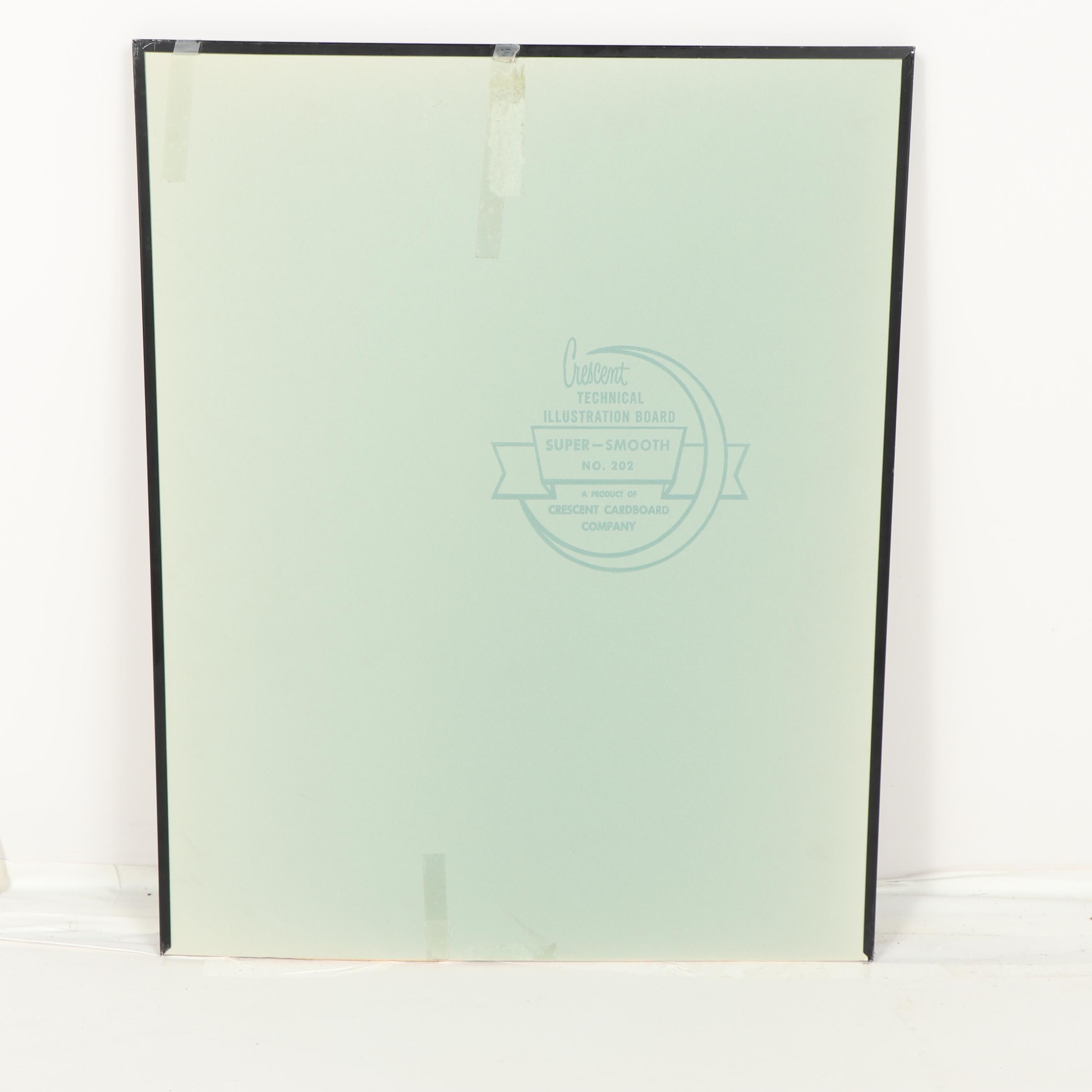 Renato Guttuso Watercolor of Seated Nude