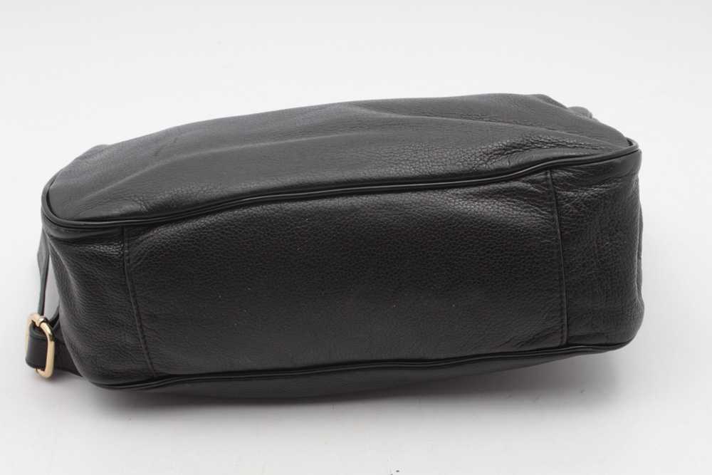 Tory Burch Black Pebbled Leather Satchel