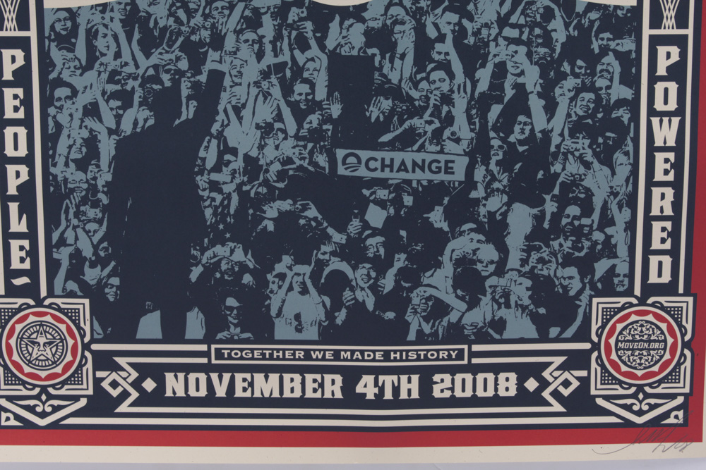 Shepard Fairey Open Edition Offset Poster "Yes We Did"