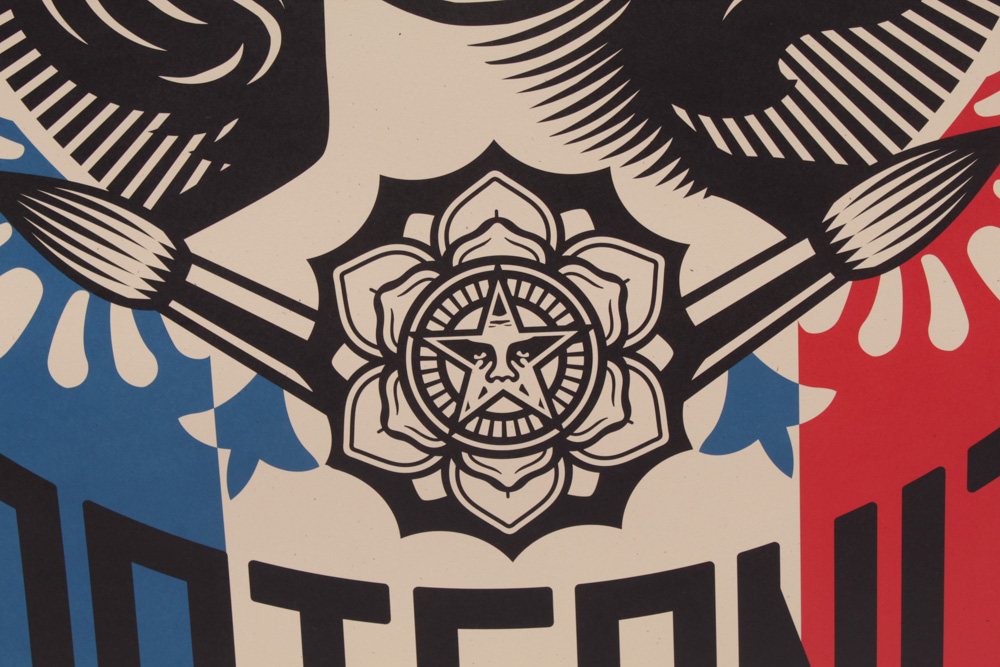 Shepard Fairey Offset Poster "Liberté, Egalité, Fraternité"