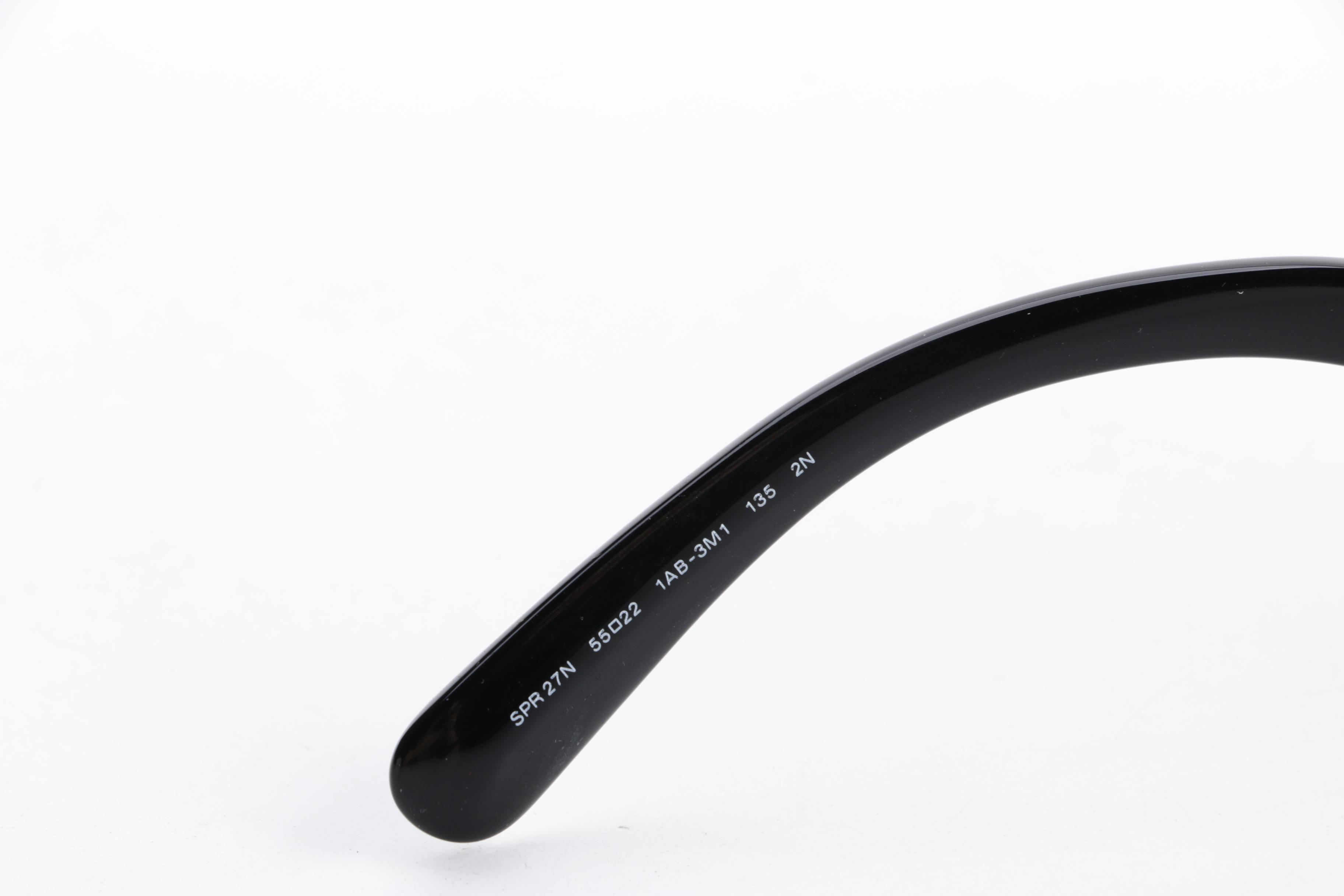 Prada Baroque SPR 27N Black Round Sunglasses with Case