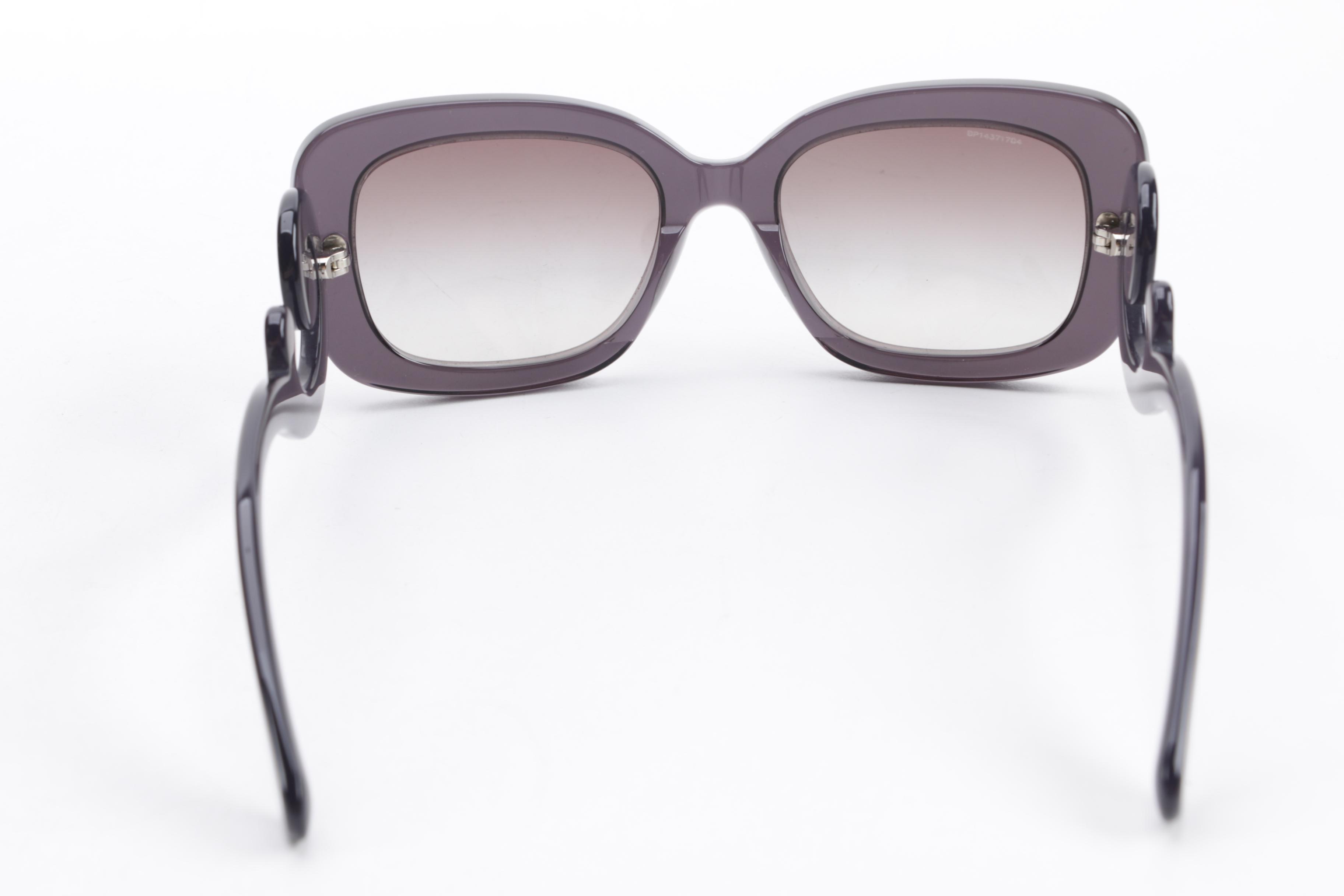 Prada Baroque SPR 27O Grey Transparent Sunglasses with Case