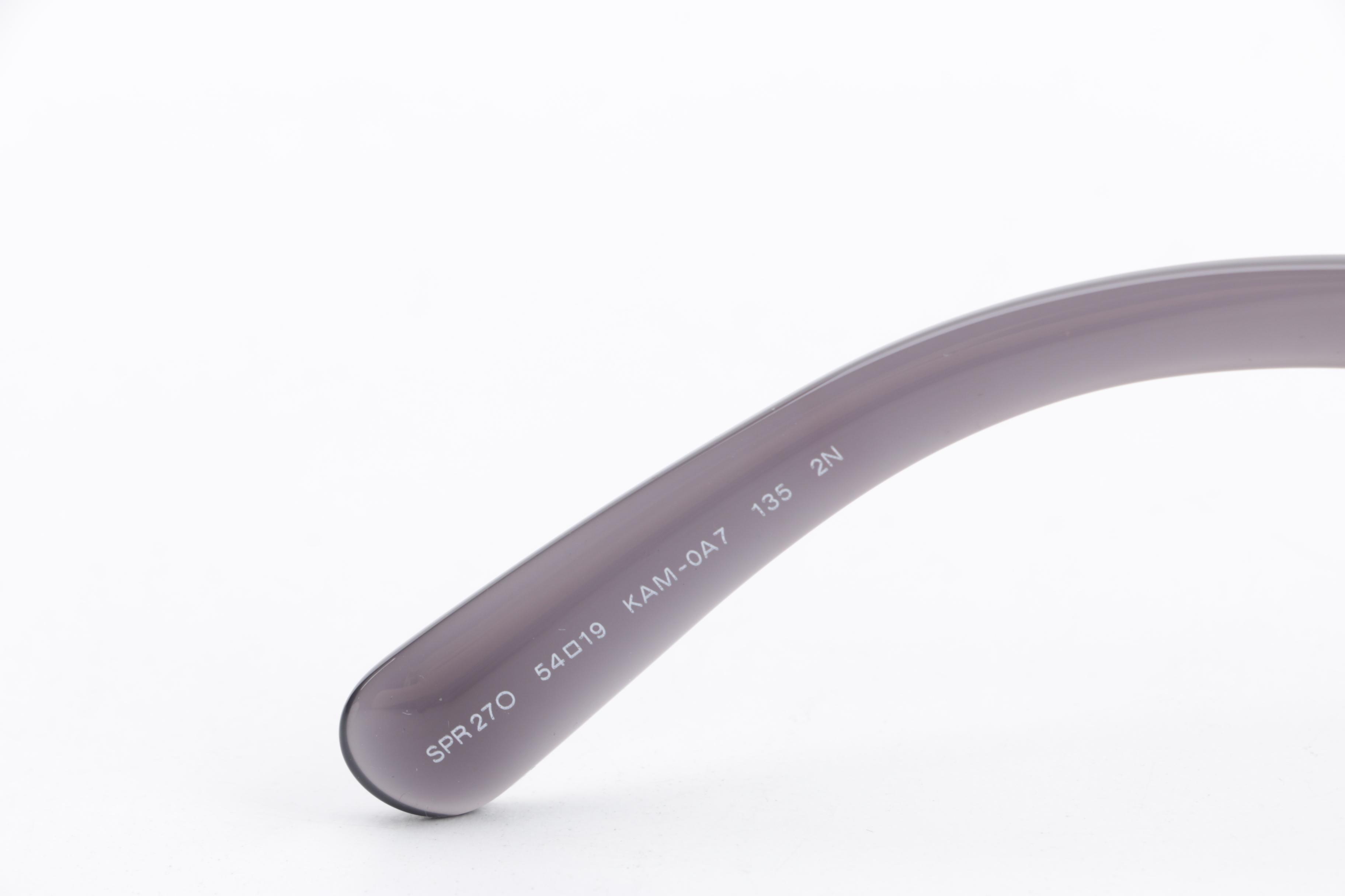 Prada Baroque SPR 27O Grey Transparent Sunglasses with Case