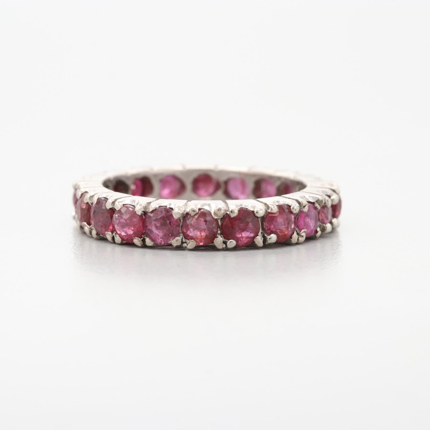 10K White Gold Ruby Eternity Ring