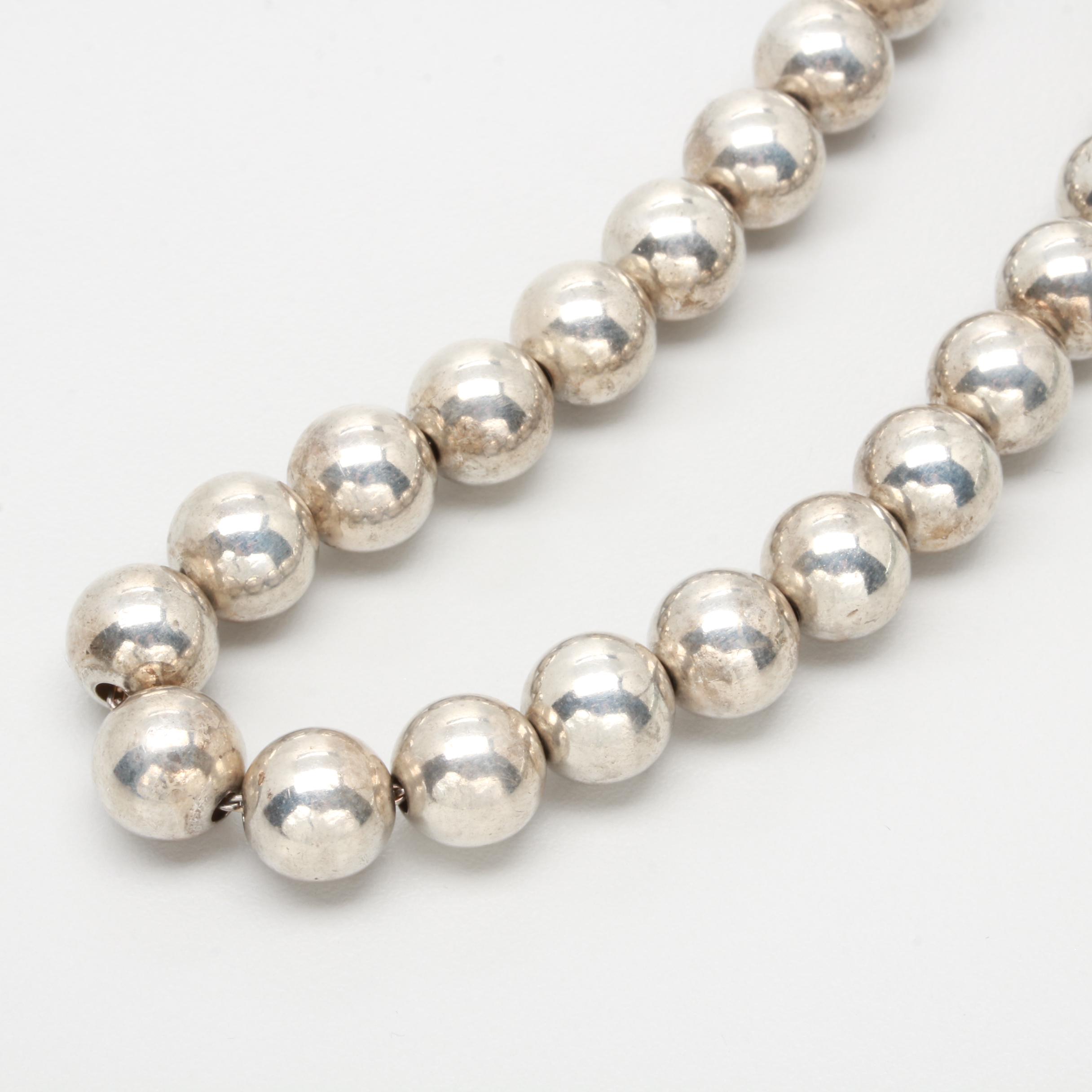 Tiffany & Co. Sterling Silver Bead Necklace