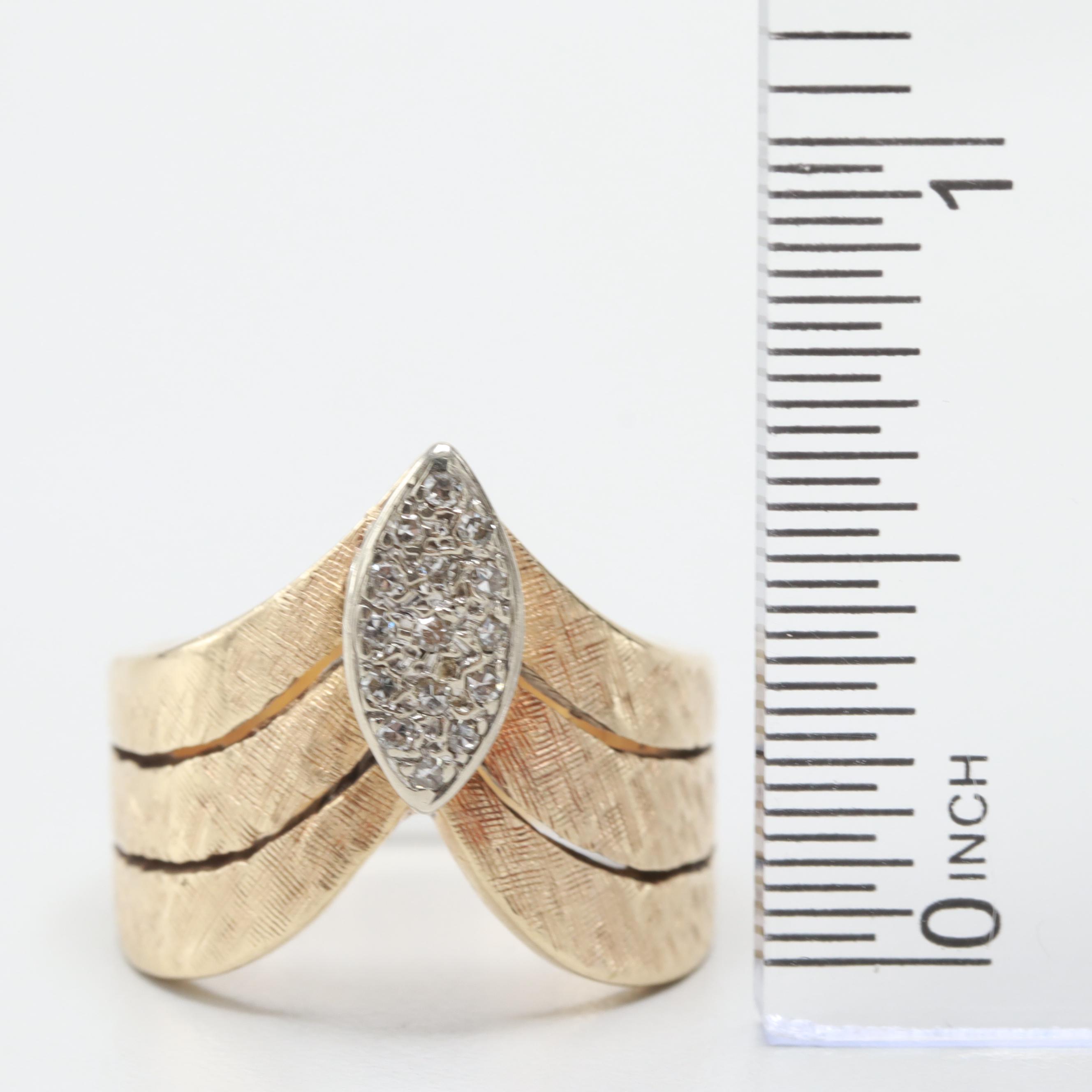 14K Yellow Gold Diamond Ring