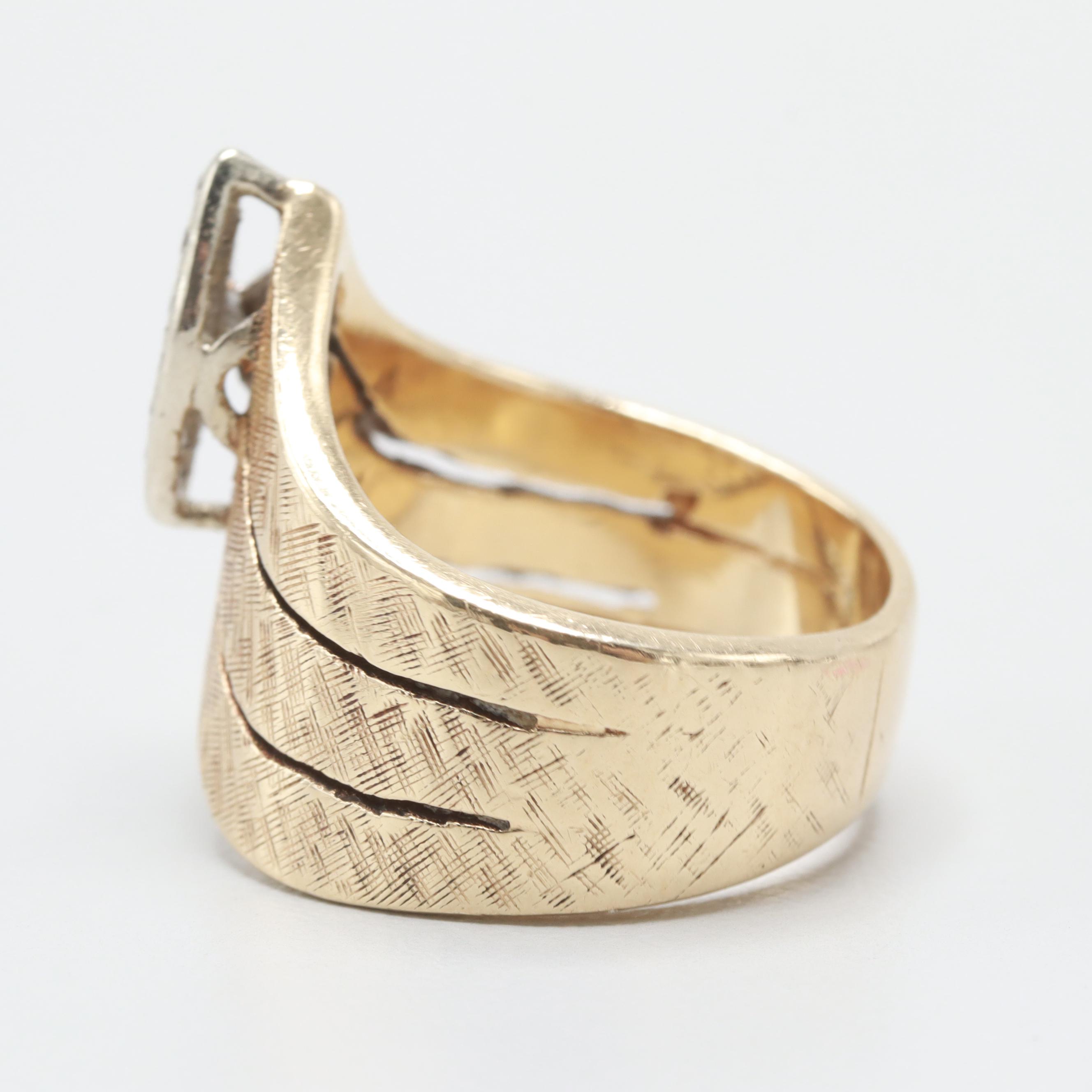 14K Yellow Gold Diamond Ring