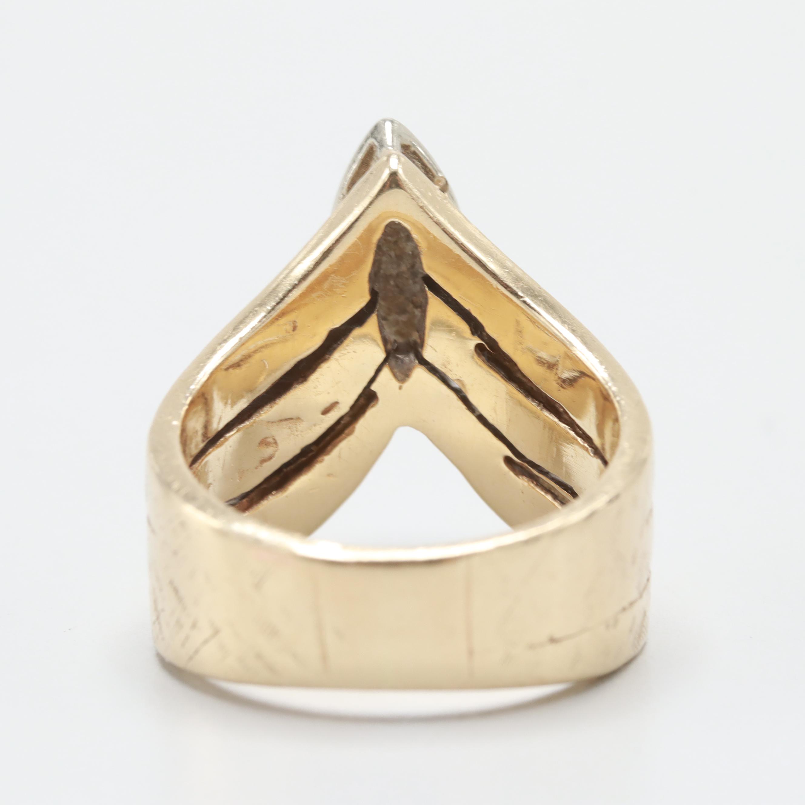 14K Yellow Gold Diamond Ring