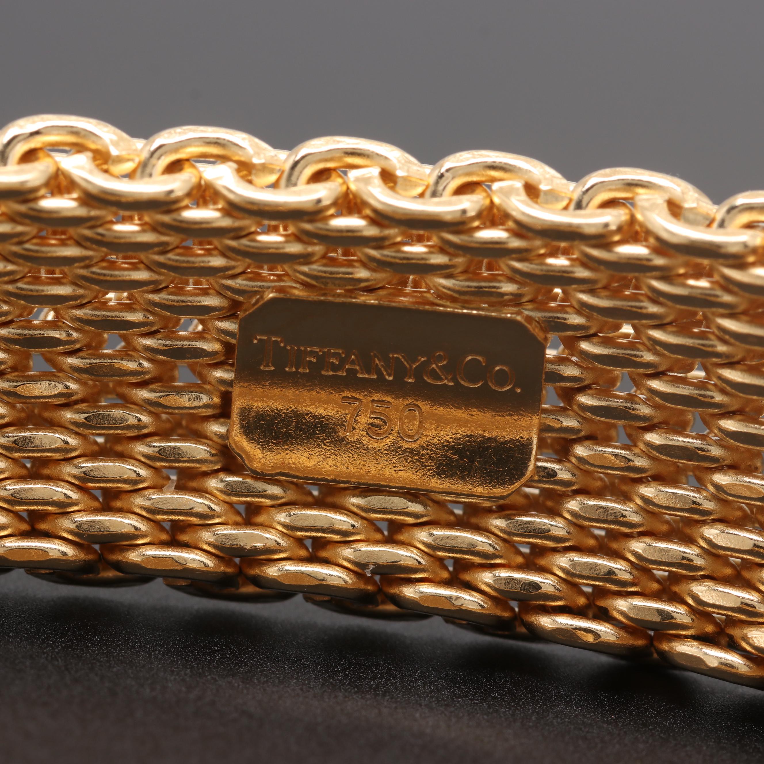 Tiffany & Co. "Somerset" 18K Yellow Gold Mesh Bracelet