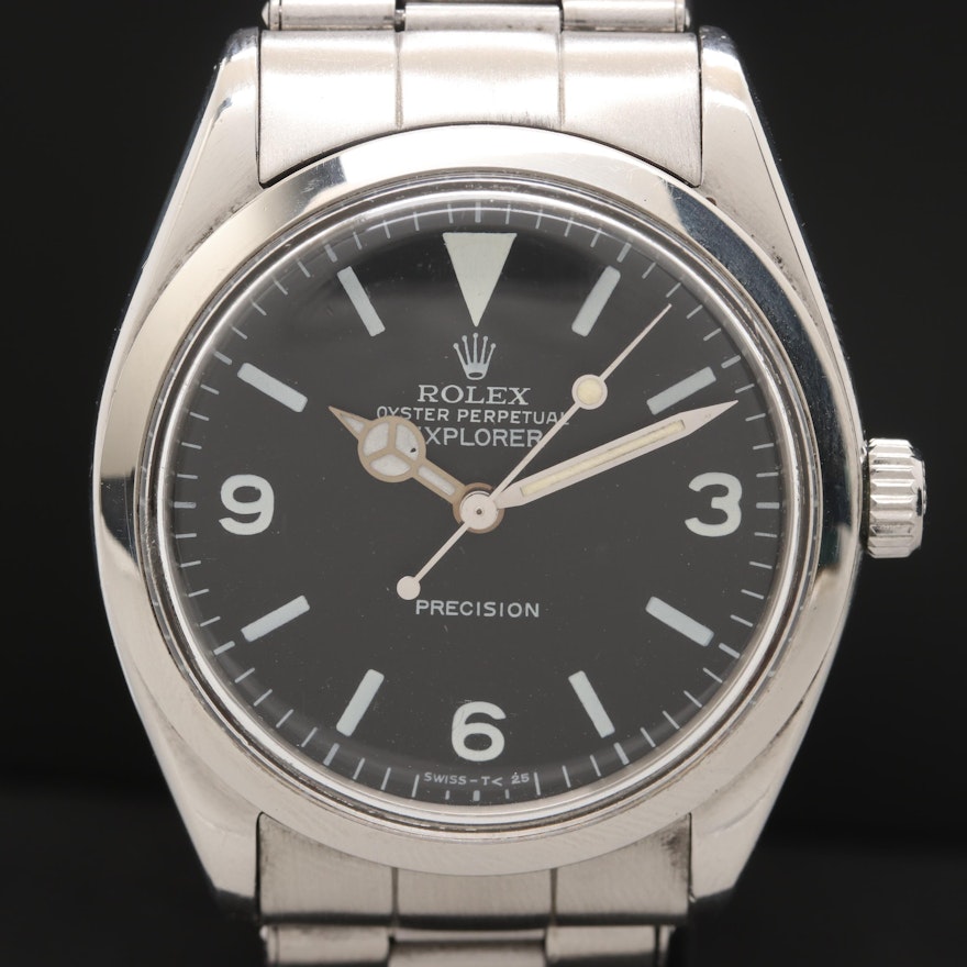 Rolex Air King 5500 with Explorer Dial Wristwatch 1960