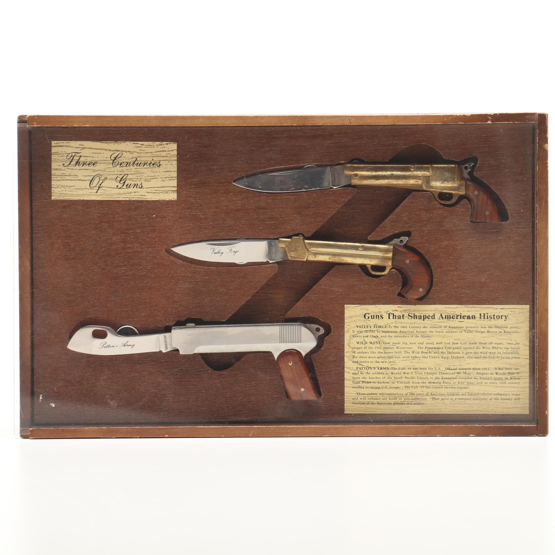 Parker Cutlery "Three Centuries of Guns" Pocket Knife Guns Display