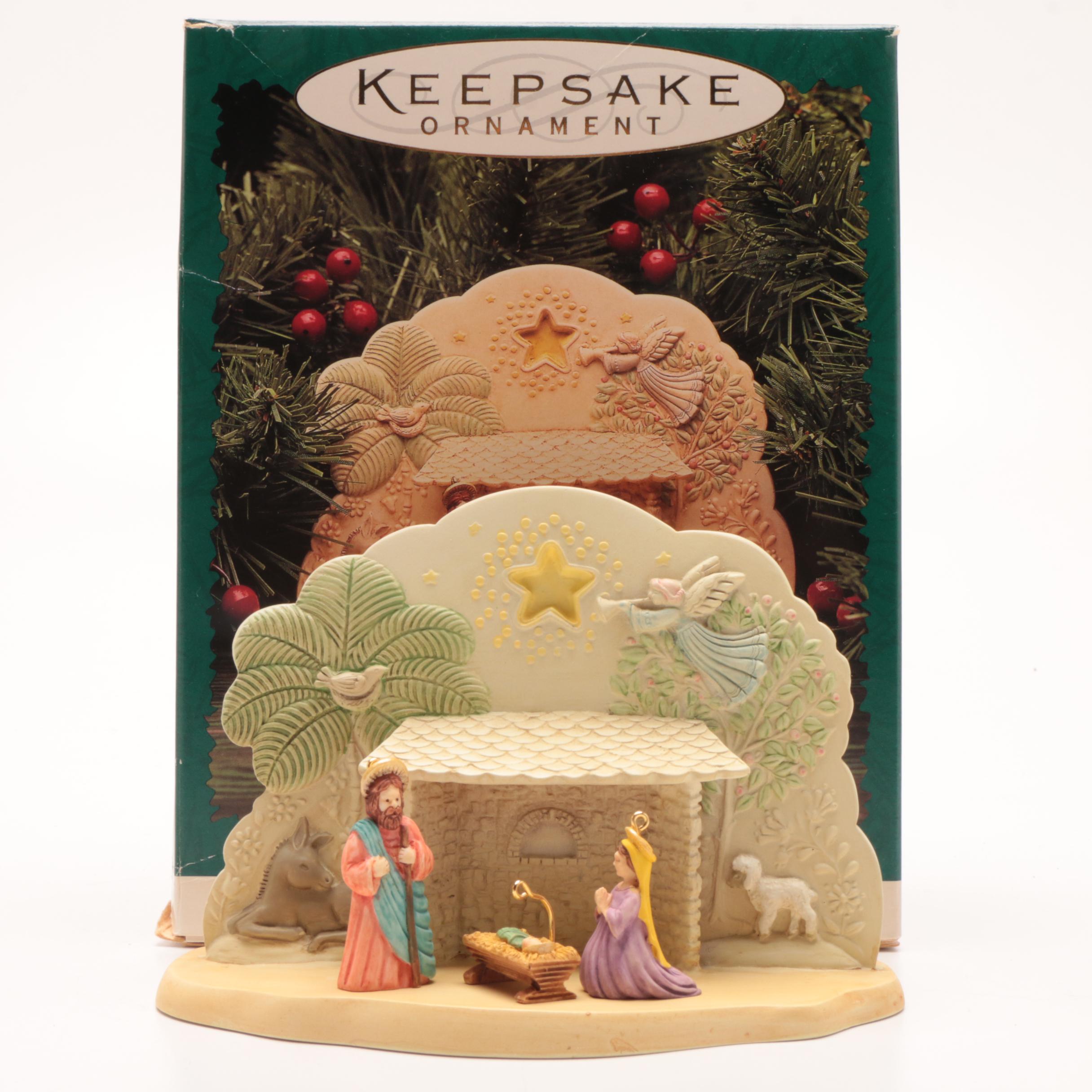 Hallmark Display Shelves with Ornaments