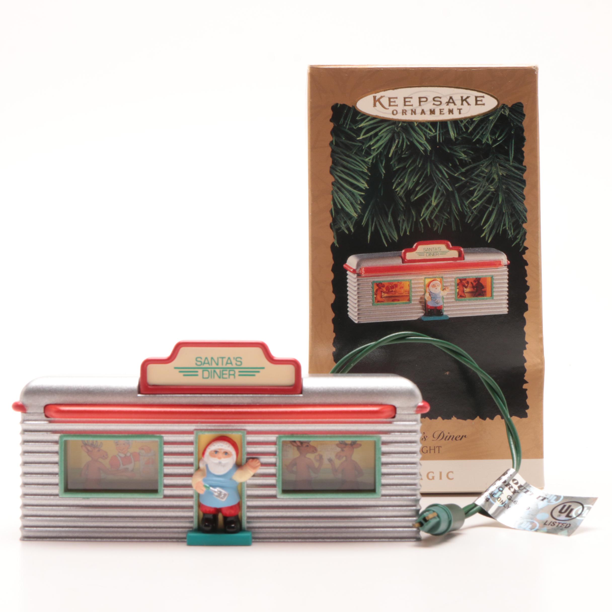 Hallmark Display Shelves with Ornaments