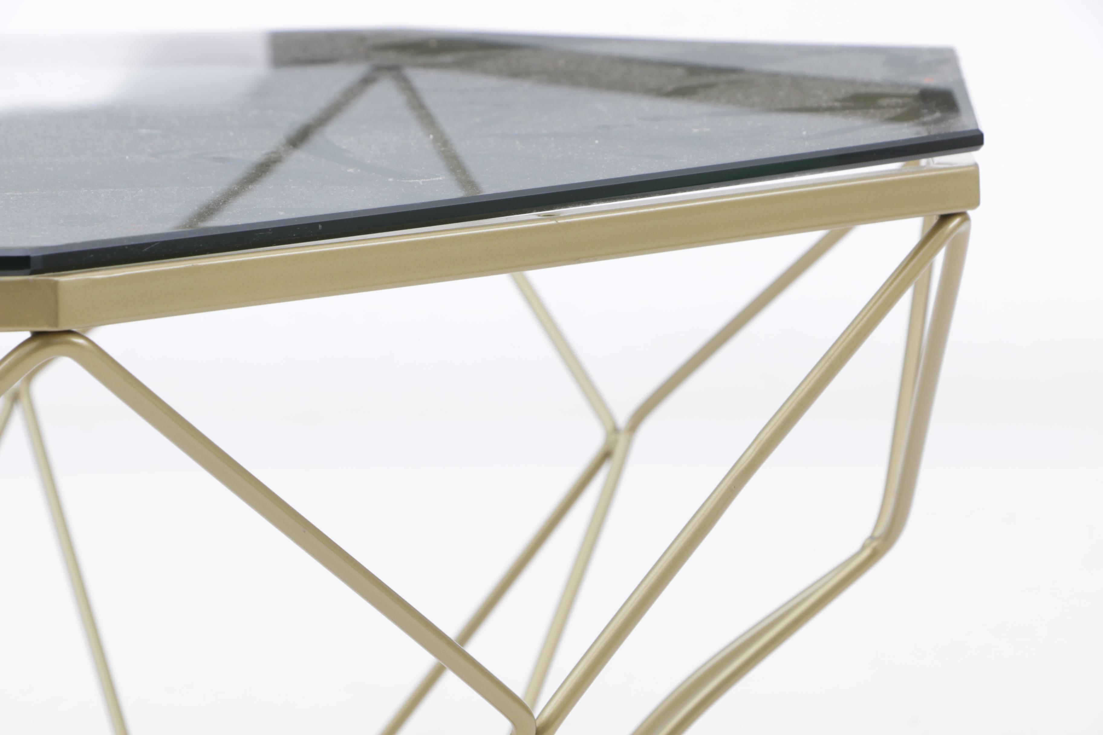 Edloe Finch Luna  Modern Glass Coffee Table