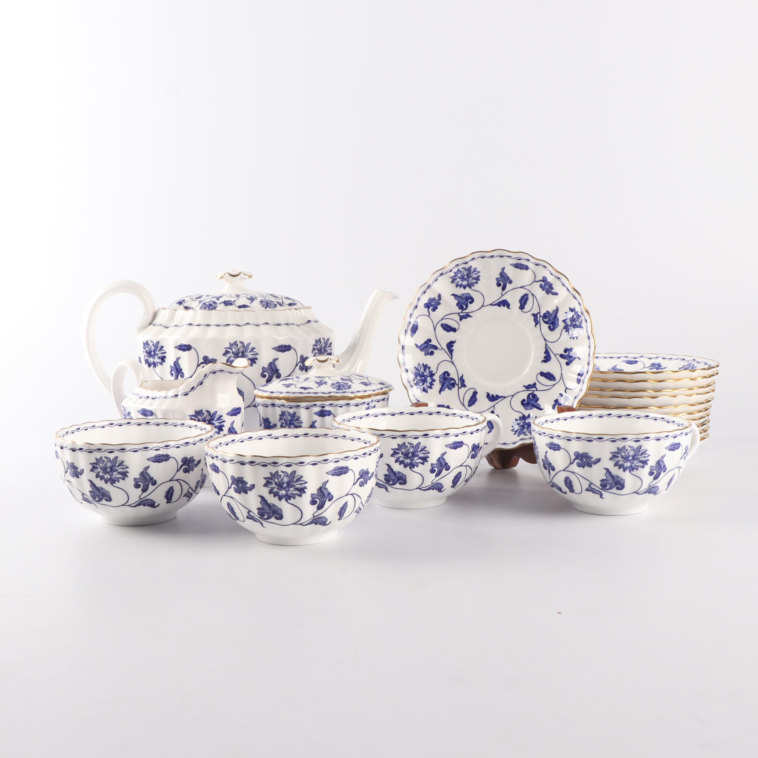Spode Porcelain "Colonel-Blue" Part Tea Service