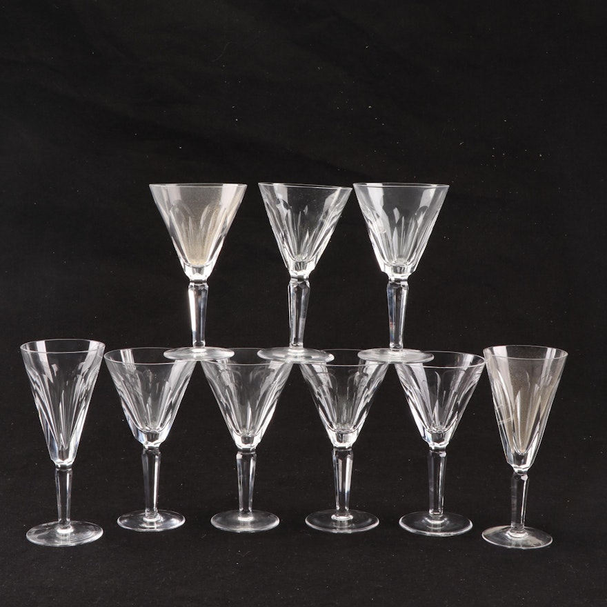 Waterford Crystal "Sheila" Claret Wine Glasses and Champagne Flutes