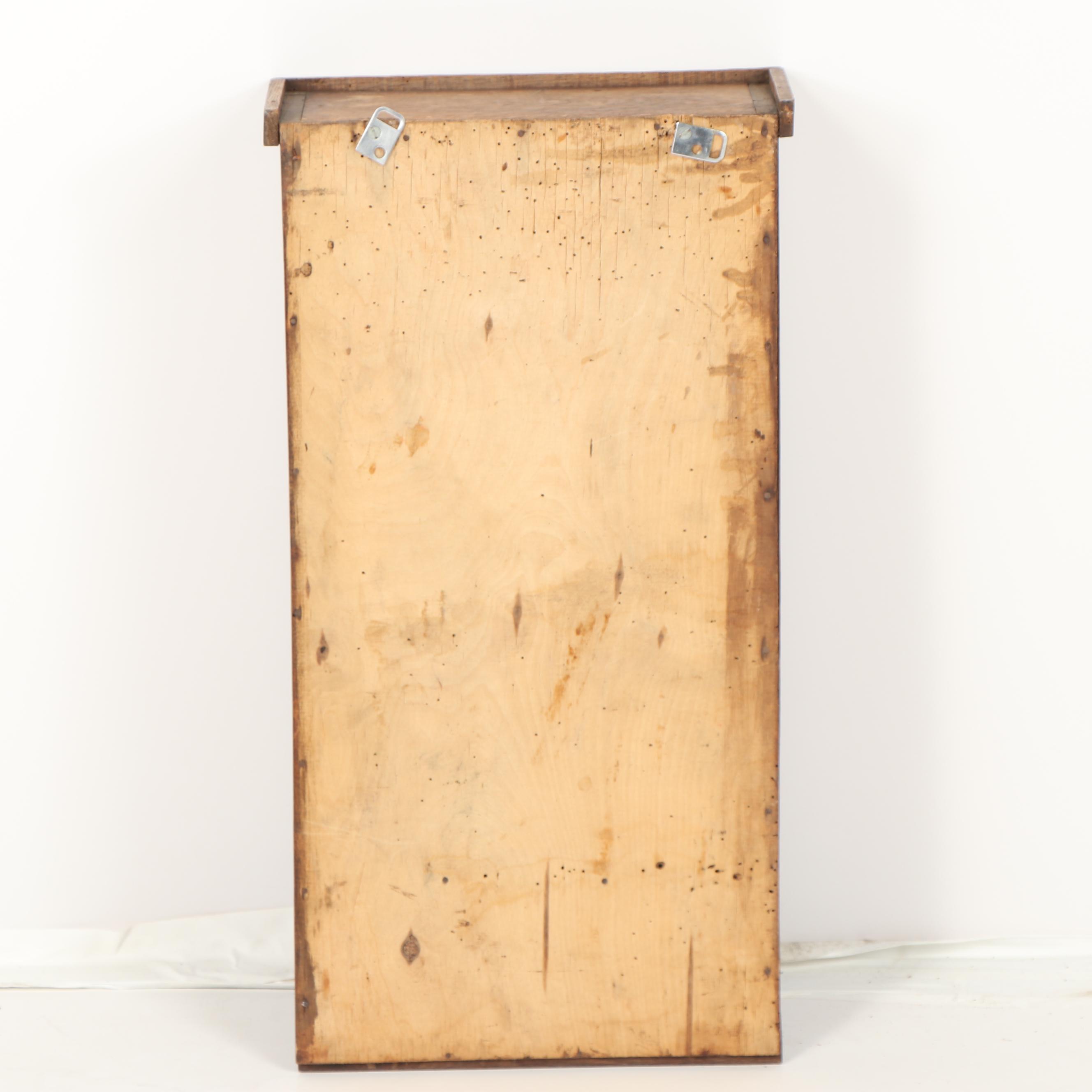 Oak Wall Cabinet with Mirror, Late 19th Century