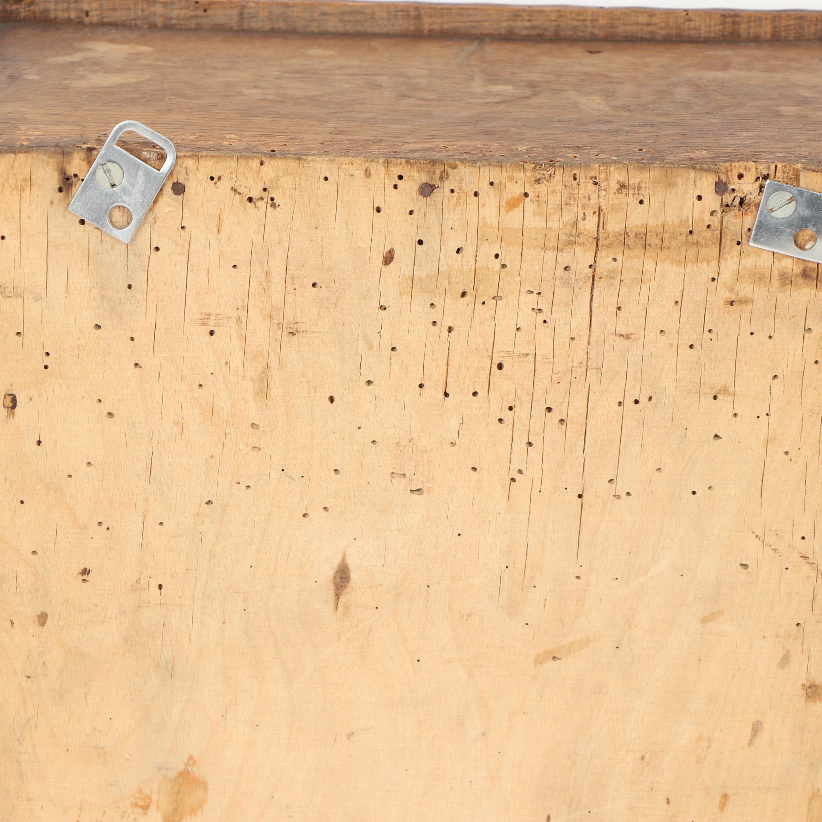 Oak Wall Cabinet with Mirror, Late 19th Century