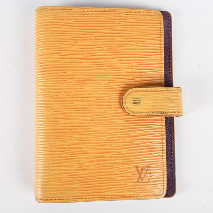 2006 Louis Vuitton Yellow Epi Leather Agenda Cover