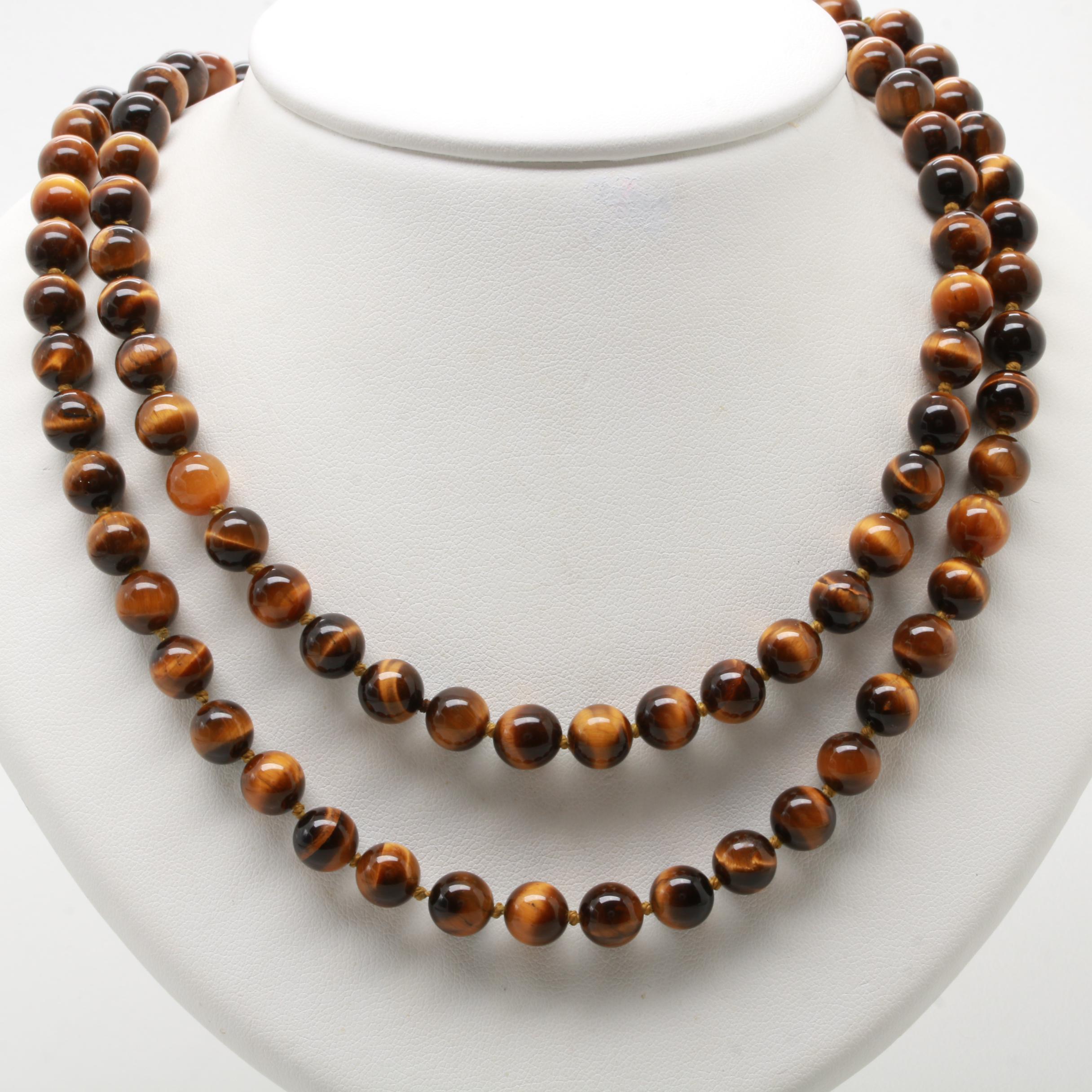 Tiger's Eye Beaded Necklace